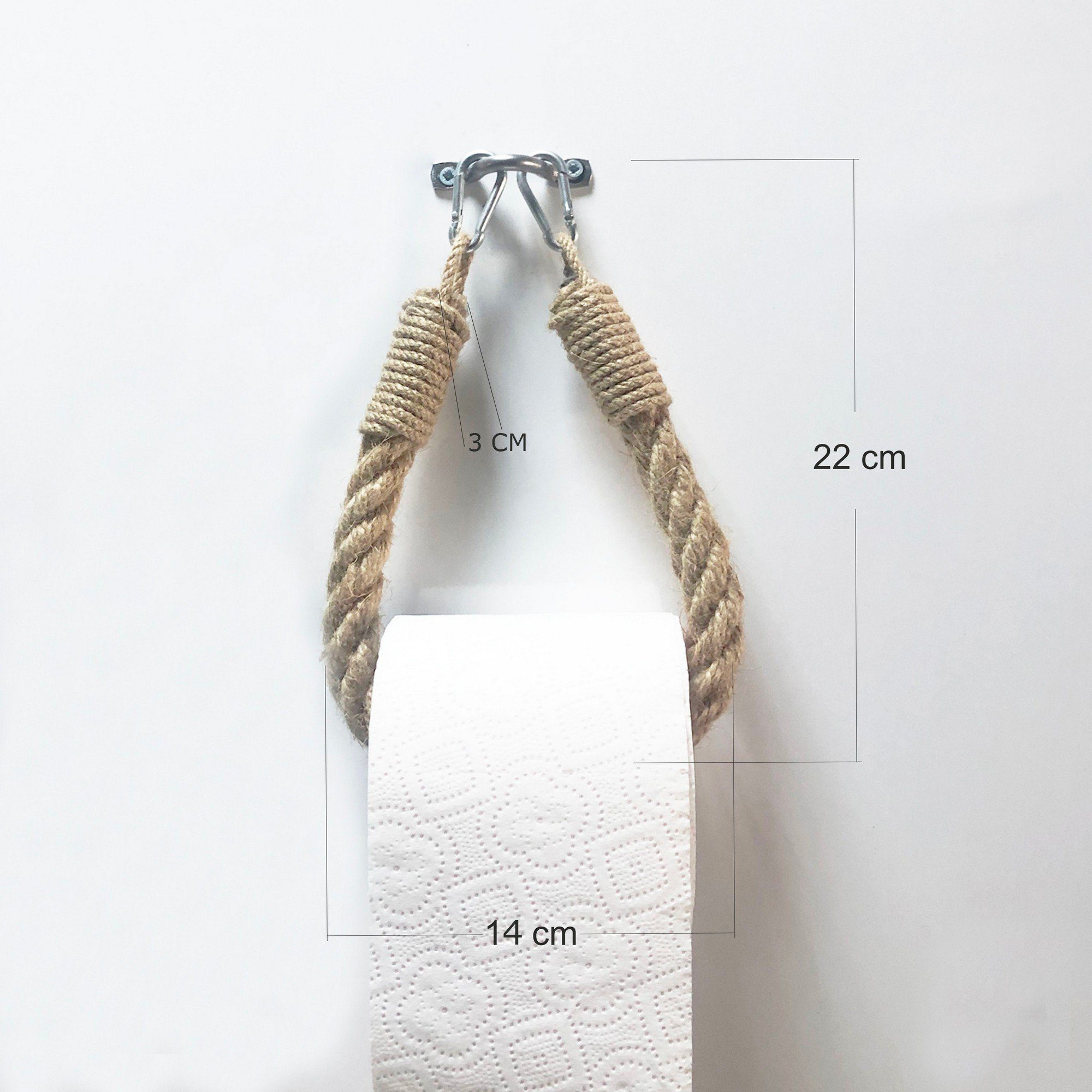 Handtuchhalter 22x14x3 und haken, cm, Seil Metall 100% Skye Decor