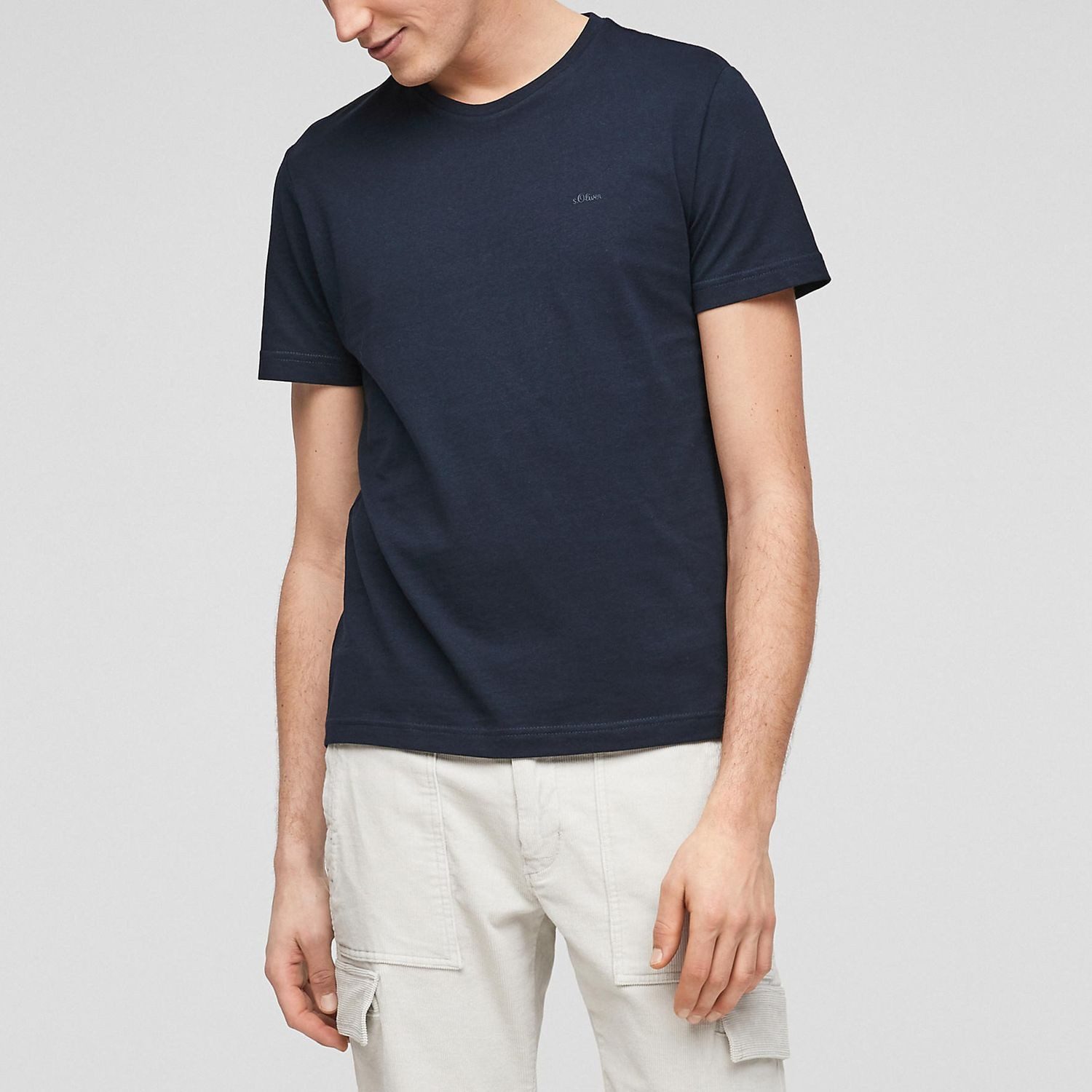 s.Oliver T-Shirt Casual (2-tlg) mit Logo, schlicht, unifarben, Basic, moderner Look im 2er Pack