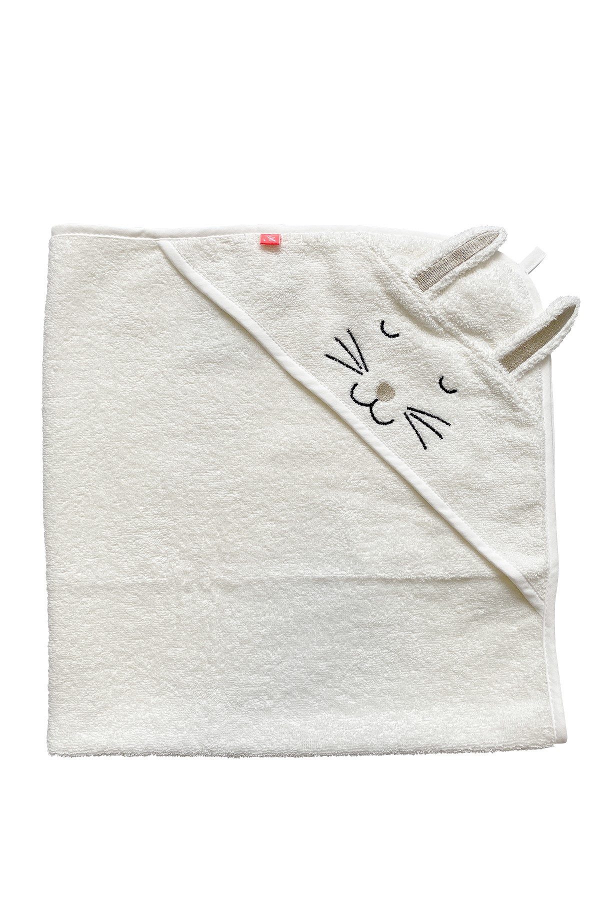 kikadu Badeponcho Kapuzen-Handtuch Hase, kuschelig weich Bio-Baumwolle