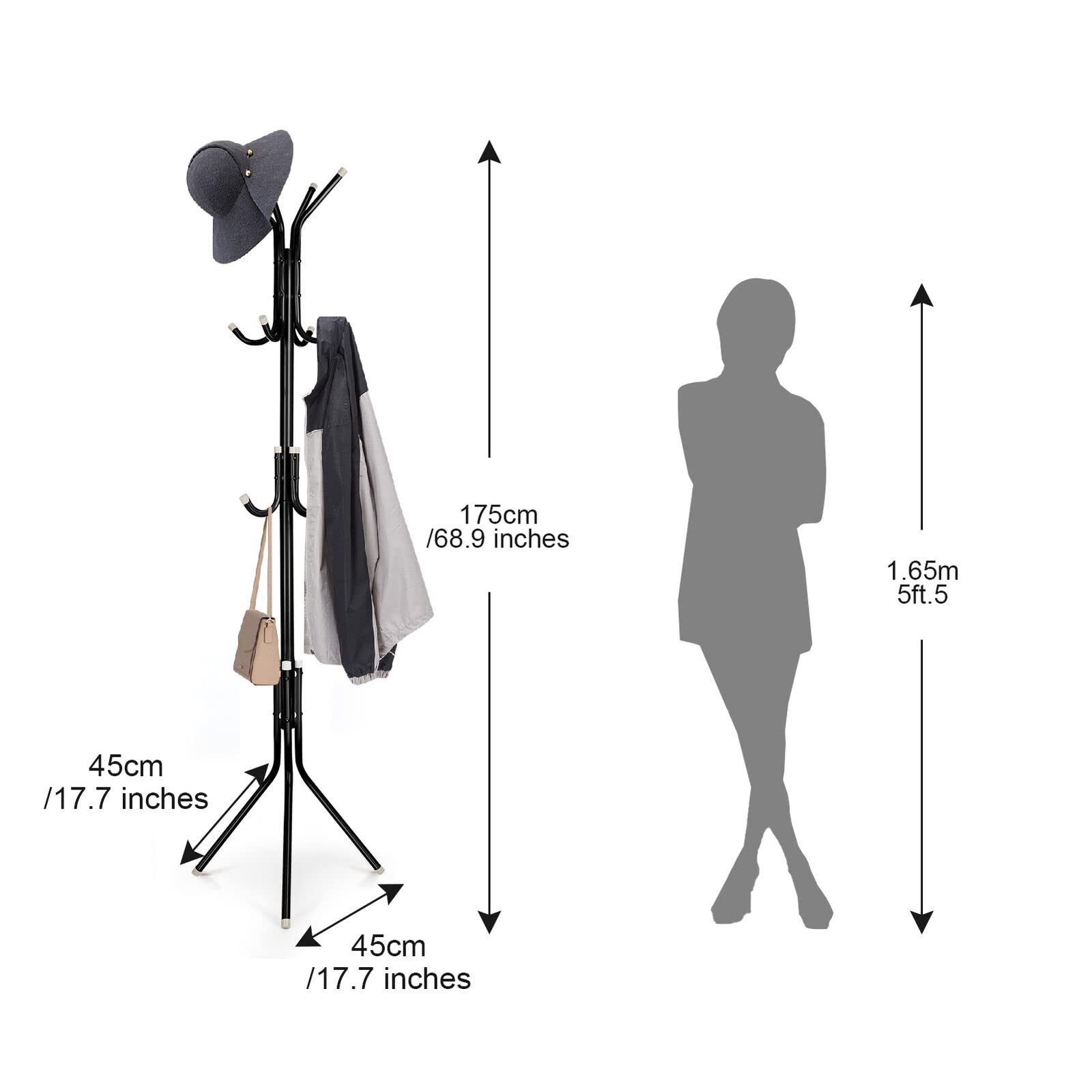 Youyijia Garderobenständer Loft Garderobenständer aus Metall Moderner Jackenständer, (1 St)