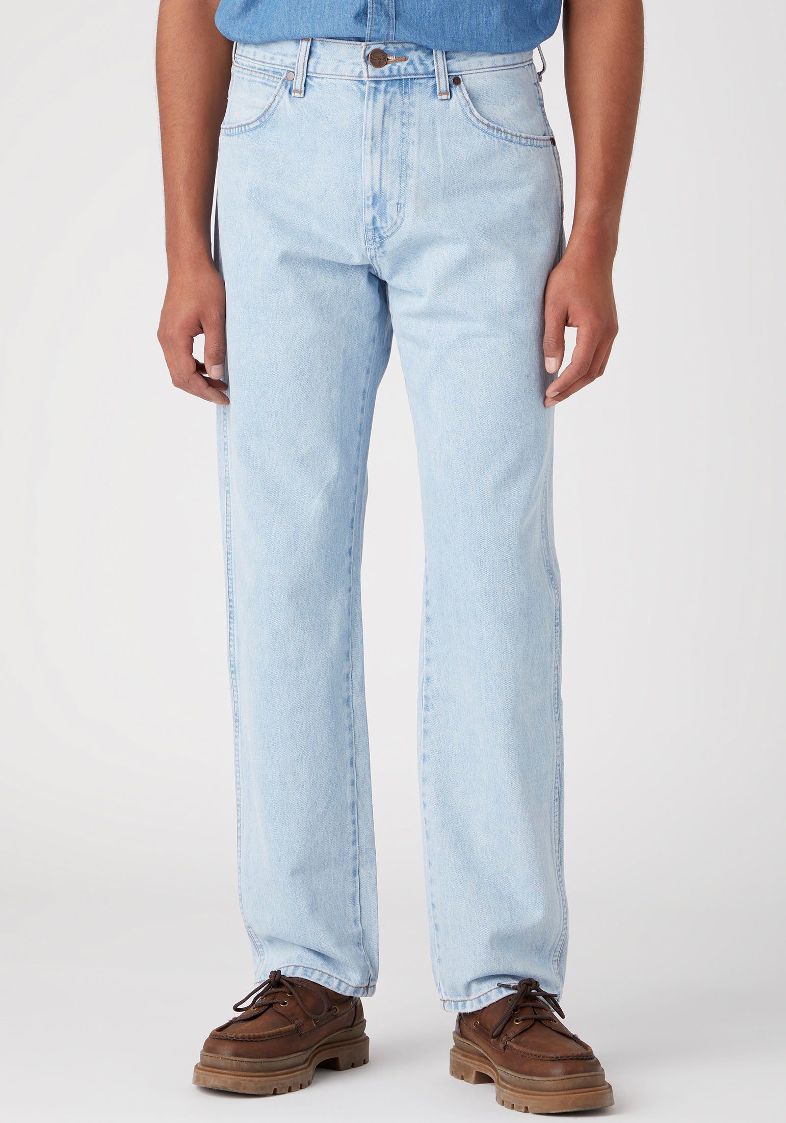 meadow stone Wrangler Straight-Jeans Frontier