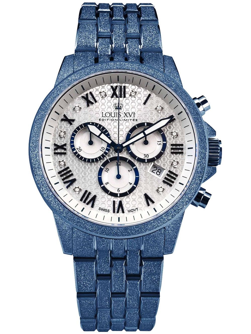 LOUIS XVI Quarzuhr Louis XVI LXVI3681 Herrenuhr Aramis Frosted 2.0 Diamond 43mm 5ATM Louis XVI LXVI3681 Herrenuhr Aramis Frosted 2.0 Diamond 43mm 5ATM