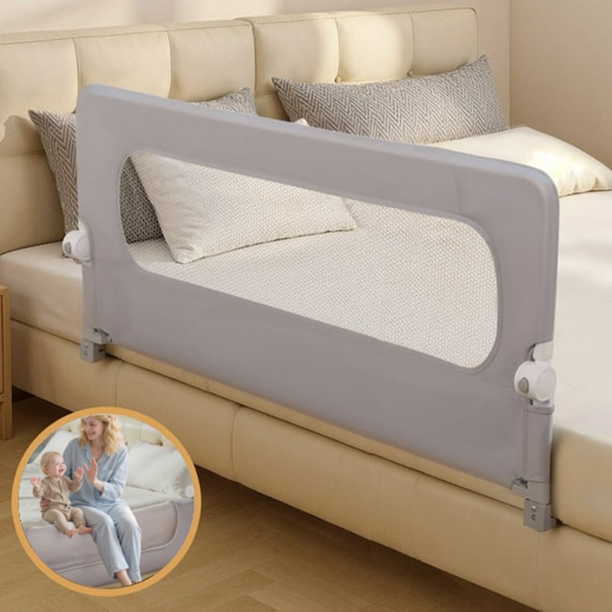 CAVEEN Bettschutzgitter (150cm Bettgitter für Kleinkinder, günstig online kaufen