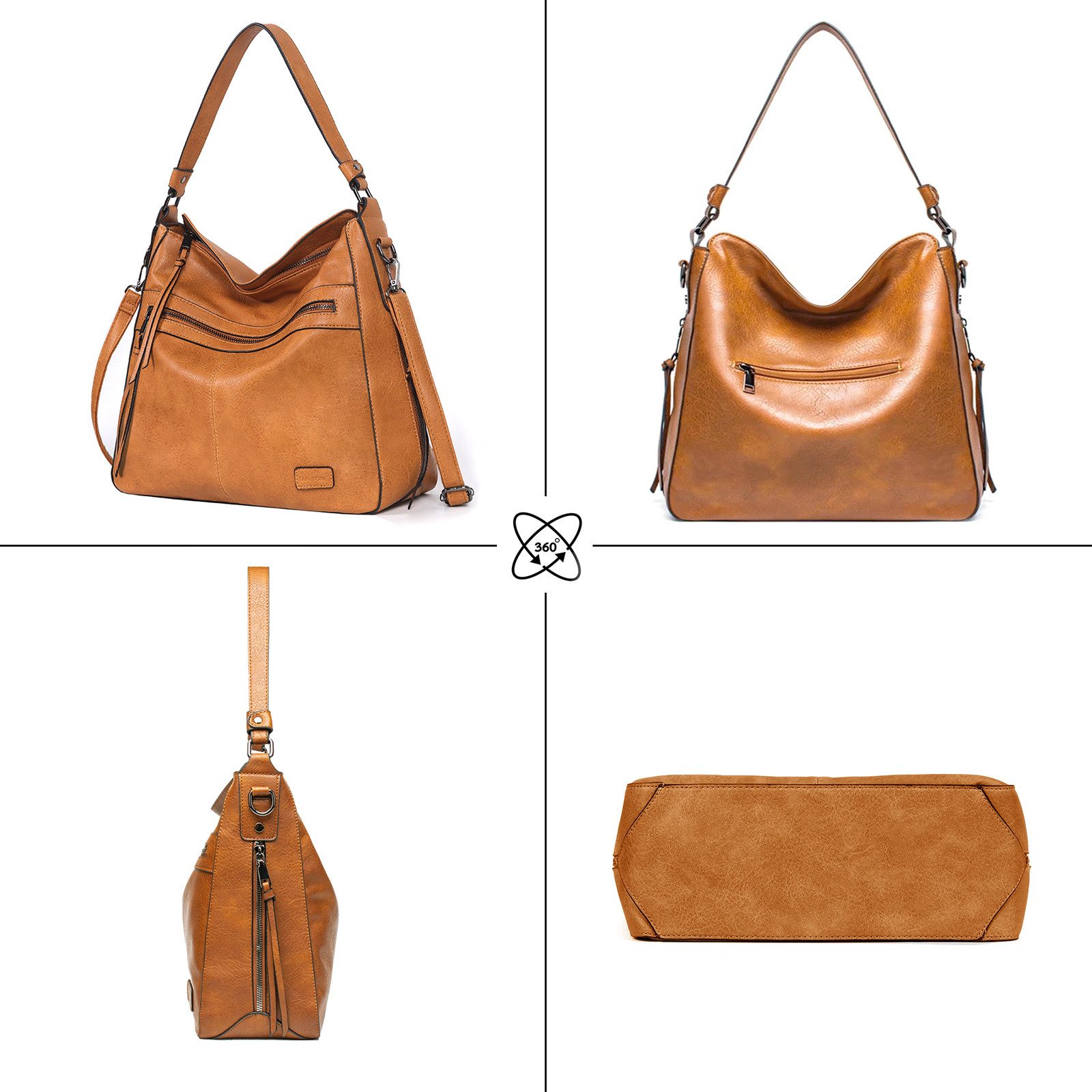 TAN.TOMI Schultertasche Damen Schultertasche Groß Shopper Handtasche, Synthetisches-Lederhandtasche Umhängetasche Damen Taschen