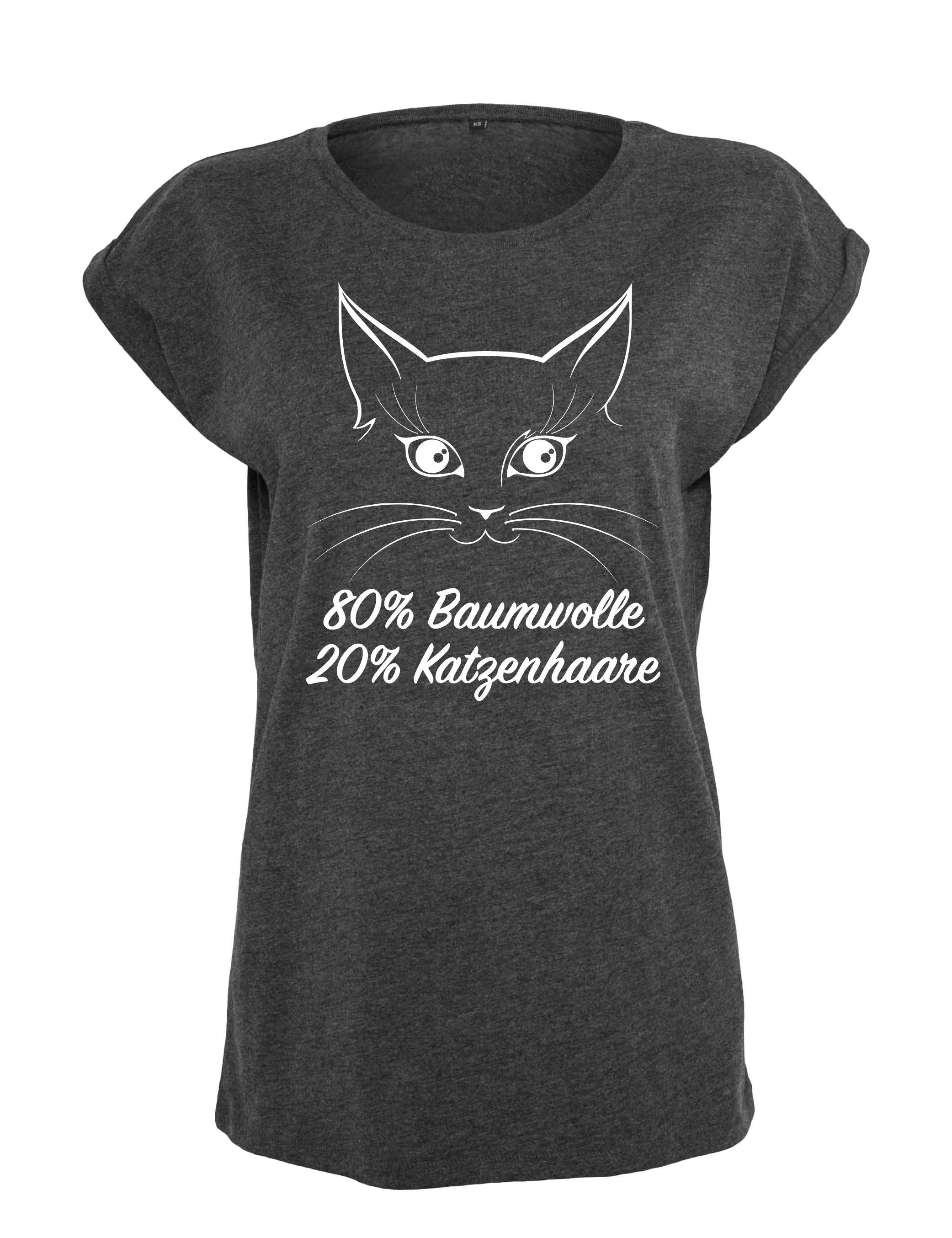 Youth Designz Print-Shirt "Katzenhaare" Damen T-Shirt günstig online kaufen