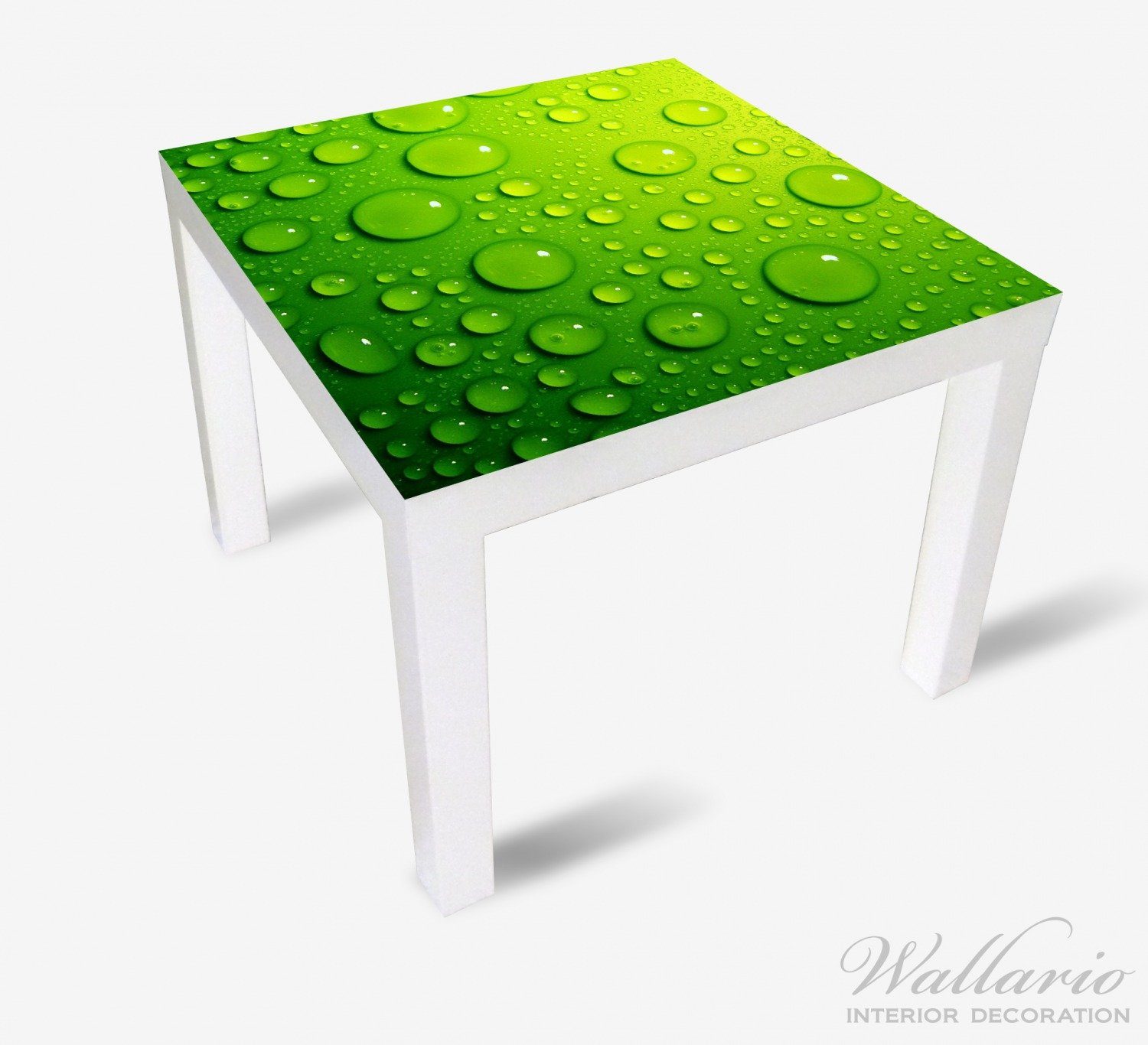 Wallario Möbelfolie Wassertropfen auf Grün