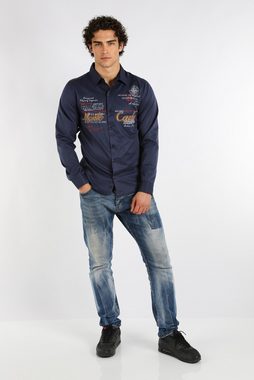 Megaman Jeans Langarmhemd Herren Langarmhemd Elegant und Sportlich Premium