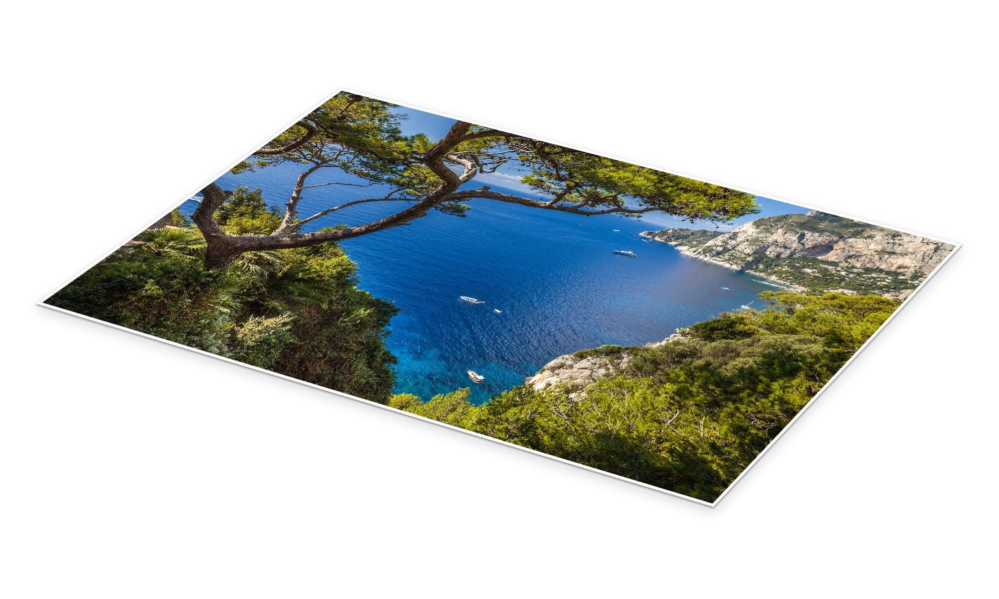 Posterlounge Wandbild Traumhafter Meerblick in Capri (Italien), Christian Müringer, erhältlich als Poster, Leinwandbild, Wandsticker oder Acrylglasbild