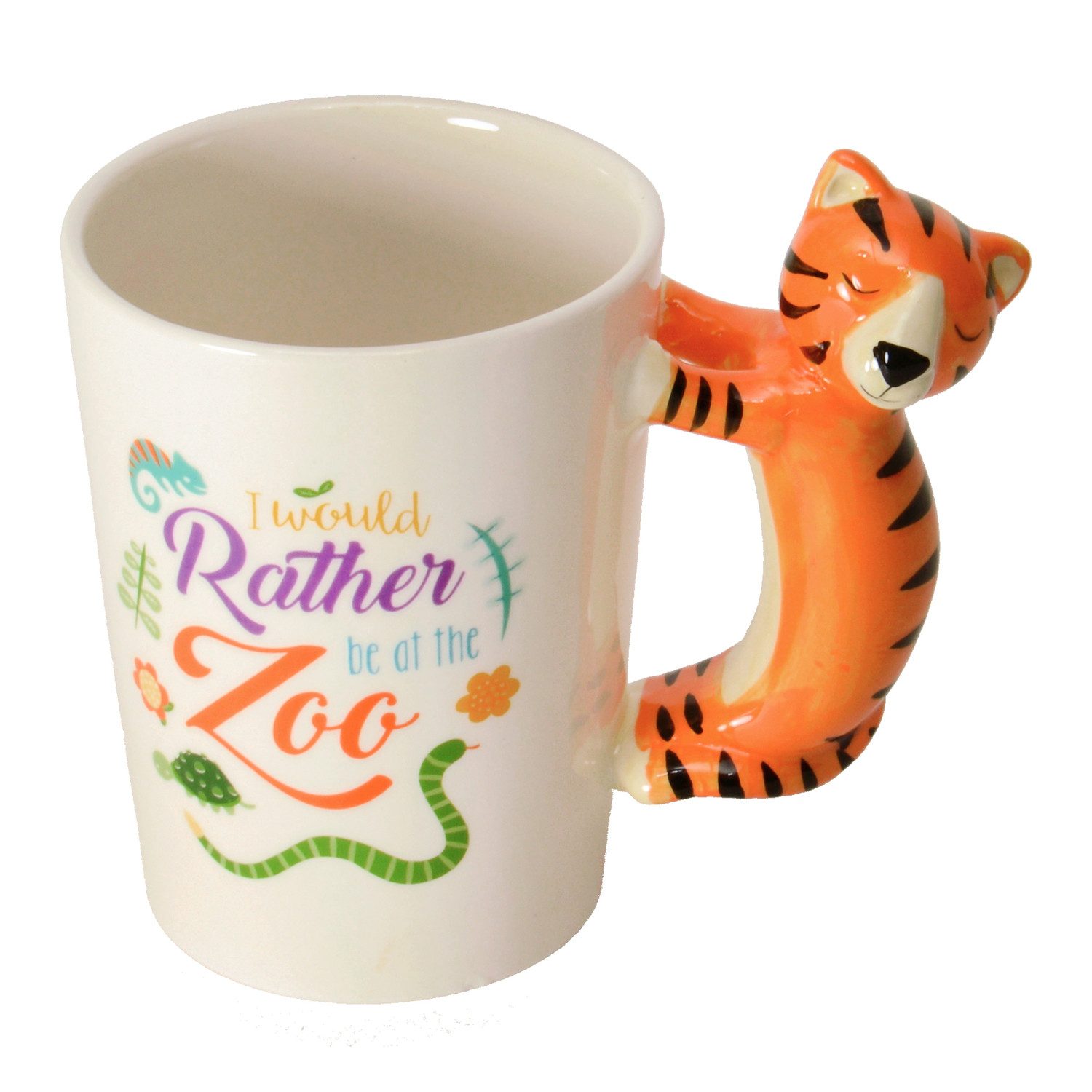 Puckator Tasse Tiger Kaffeebecher mit Tiger als Griff