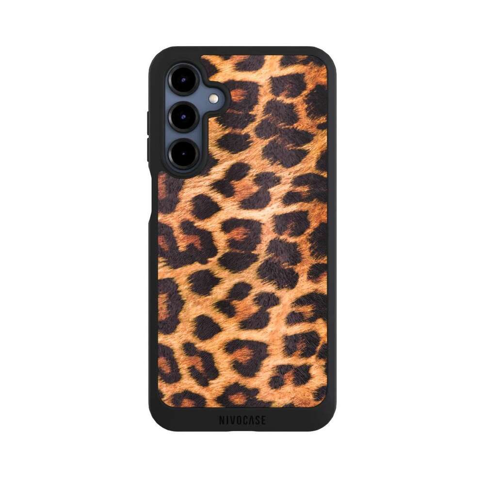 NIVOCASE Handyhülle Leopard Fell Animalprint Leo Print, Samsung Galaxy A16 5G Handyhülle Hülle NIVOpure Case Schwarz