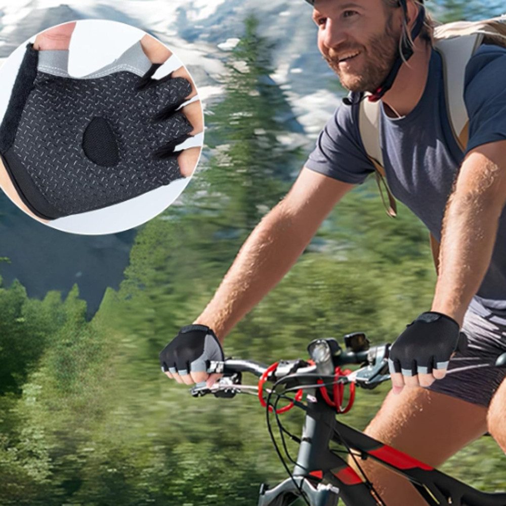 Coonoor Fahrradhandschuhe Handschuhe,Halbfinger Fahrradhandschuhe für Männer und Frauen (Stoßfestes AtmungsaktivBequemRutschfest) Geeignet für Motorräder Fahrräder MTB Fitnessstudio