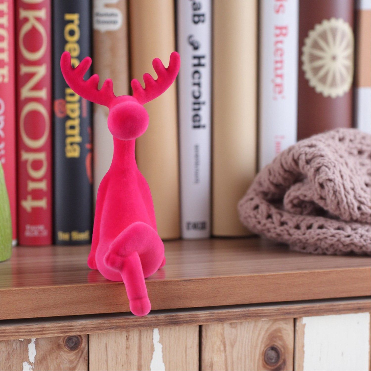 Macosa Home Kantenhocker Rentier 20,5 cm Grau, Orange, Fuchsia od. Pink (De günstig online kaufen