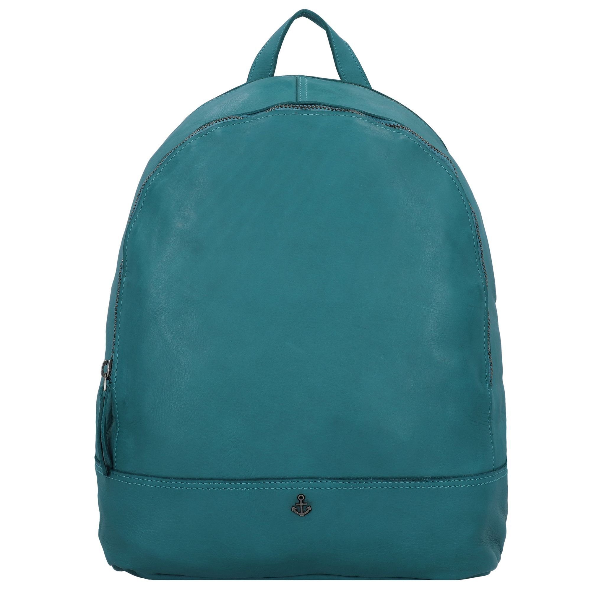 HARBOUR 2nd Cityrucksack Leder azure Love, Anchor blue