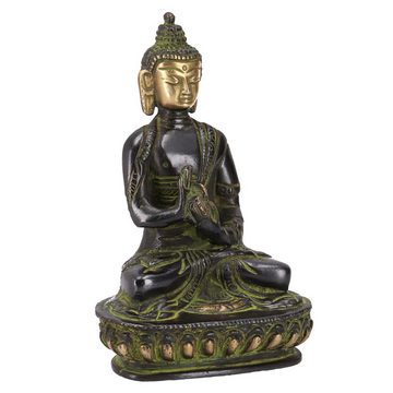 Guru-Shop Buddhafigur Buddha Statue aus Messing Dharmachakra Mudra 14..