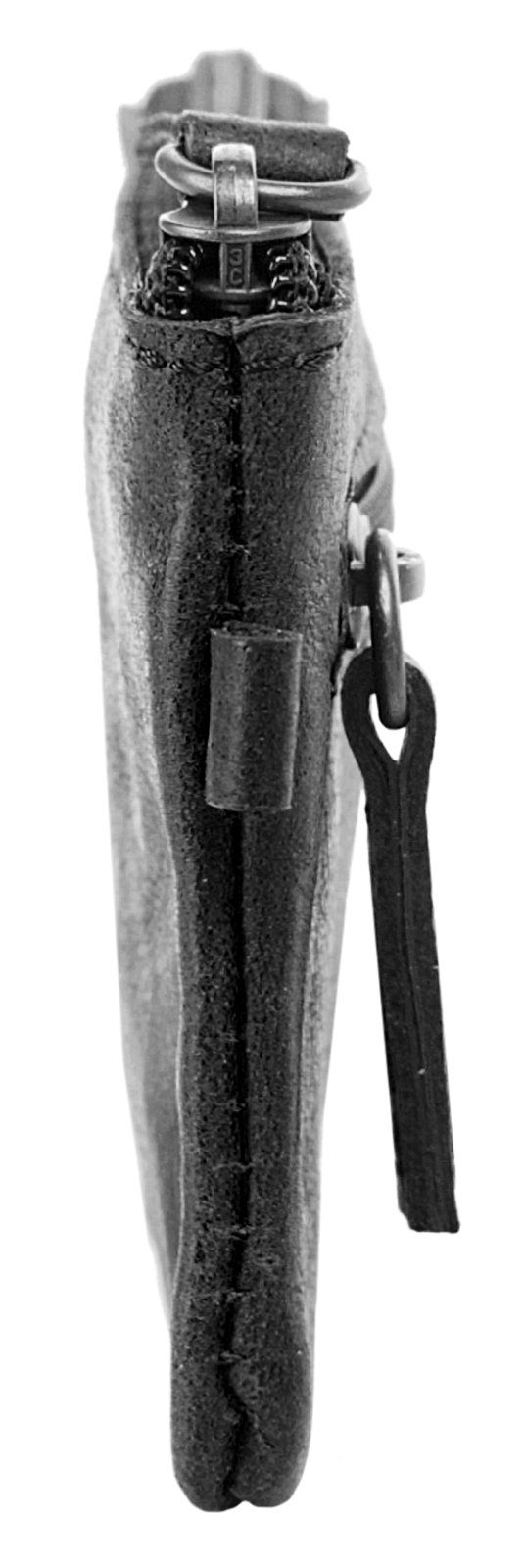 Sansibar Schlüsseltasche, echt Leder schwarz