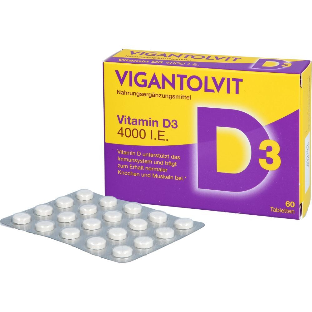 WICK Pharma - Zweigniederlassung der Procter & Gamble GmbH VIGANTOLVIT 4000 I.E. Vitamin D3 Tabletten Tabletten, 60 St.