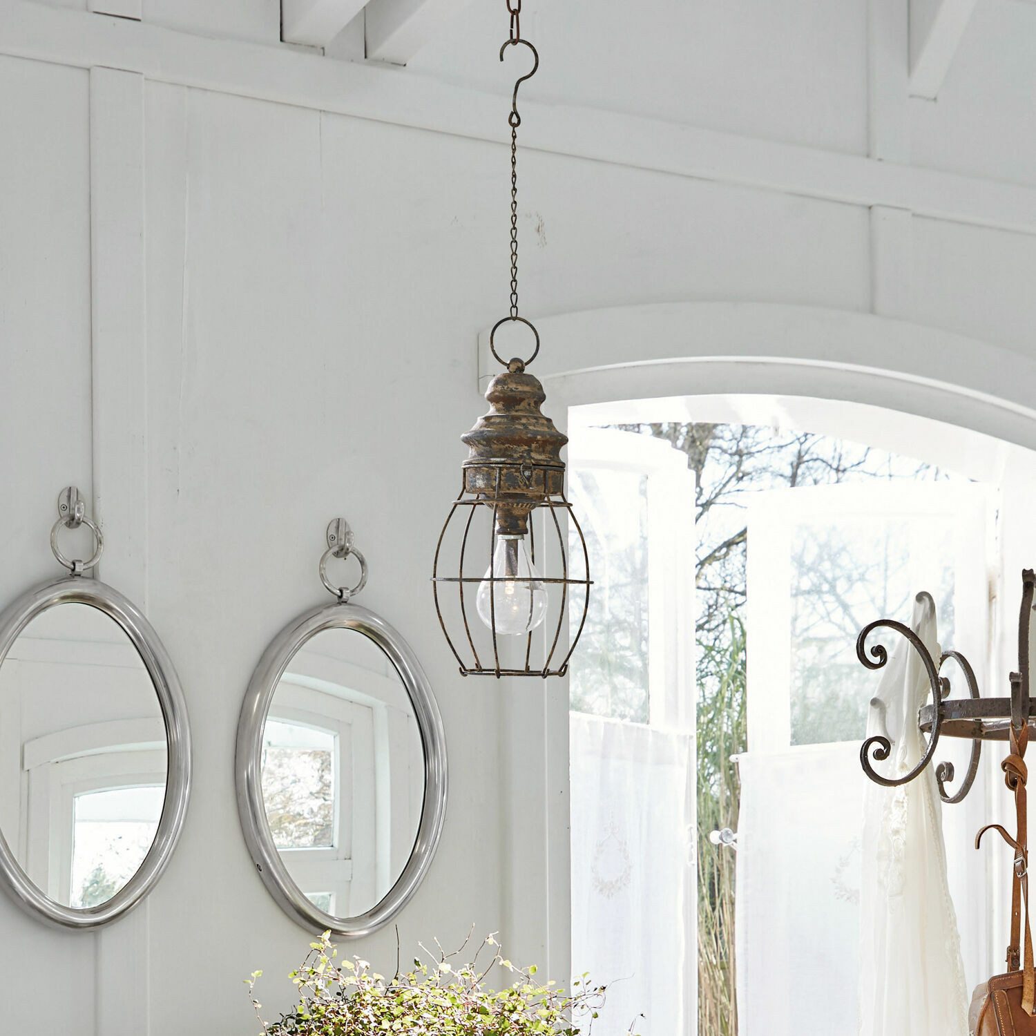 Mirabeau LED Laterne LED-Laterne Hemsboro antikbraun