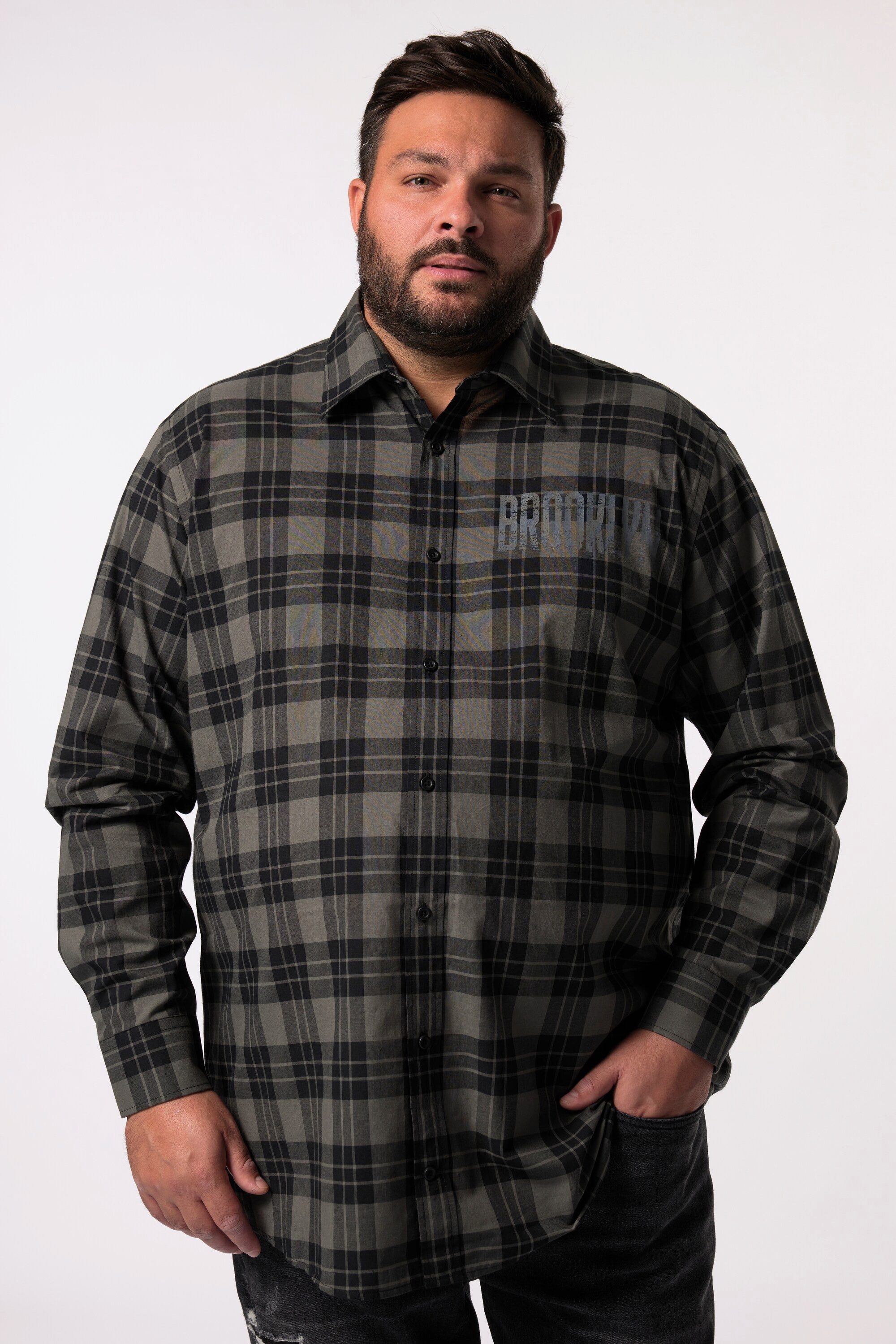 Businesshemd Men+ Karohemd Langarm Kentkragen Comfort Fit