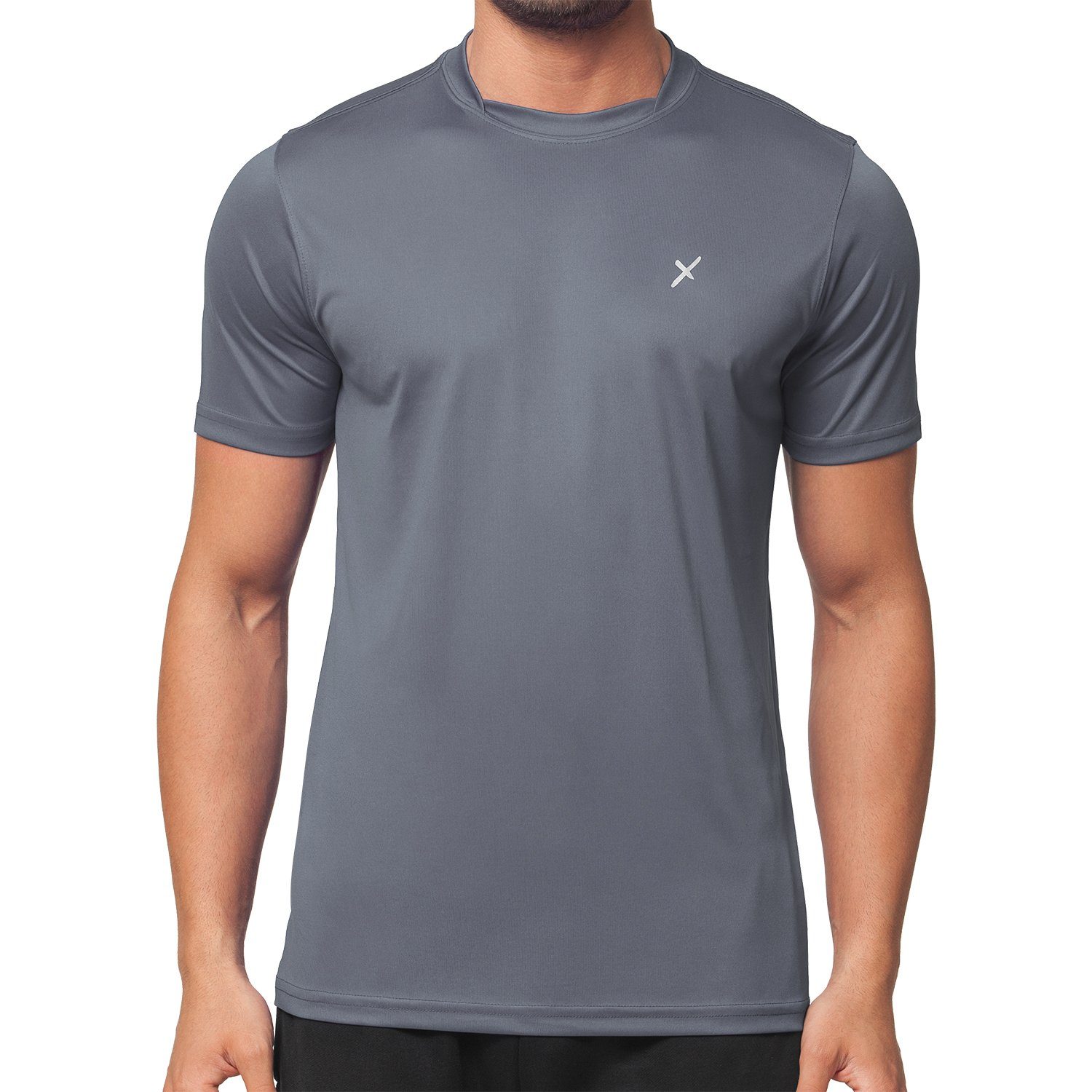 CFLEX Trainingsshirt Herren Sport Shirt Fitness T-Shirt Sportswear Collection Grau