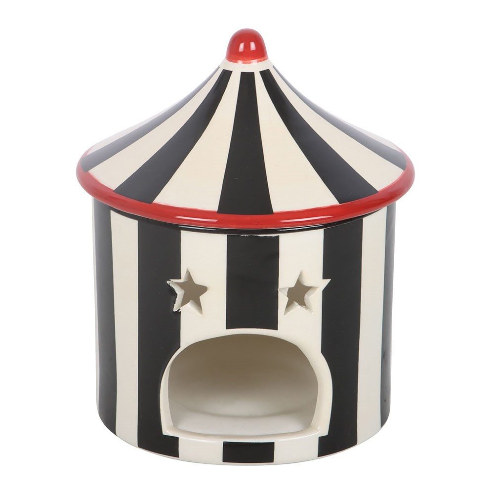 Something Different Duftlampe Black Striped Circus Tent Oil Burner Keramik Duftlampe Gothic vintage
