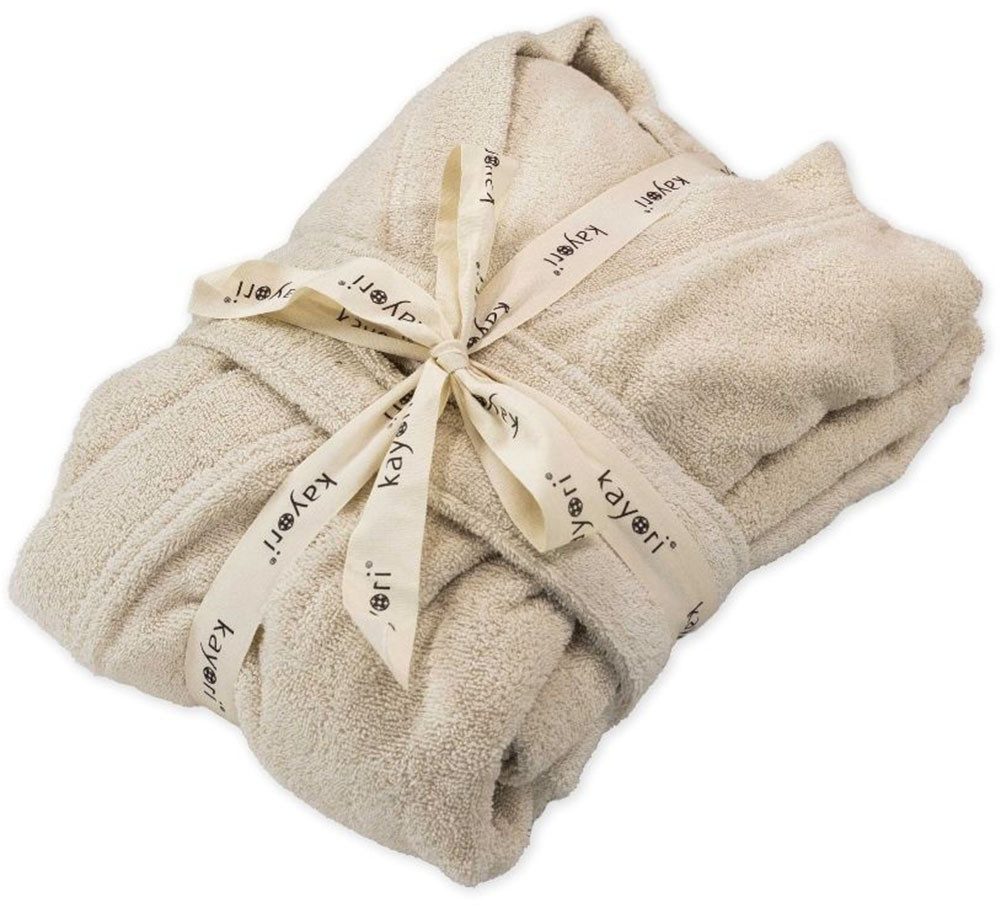 Kayori Unisex-Bademantel Fusai, Kurzform, Baumwolle, Gürtel, Verstellbare Ä günstig online kaufen