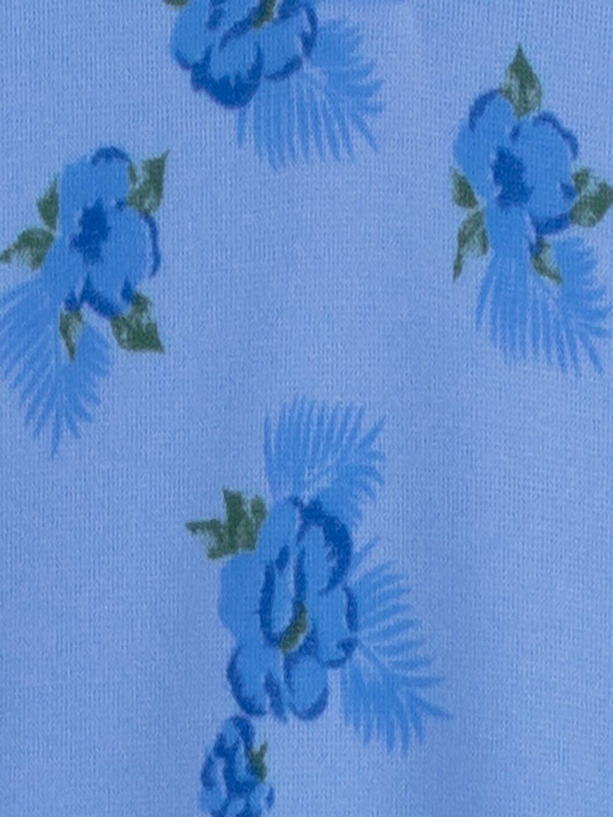 Flower zeitlos blau Farn Nachthemd Big - Nachthemd Thermo