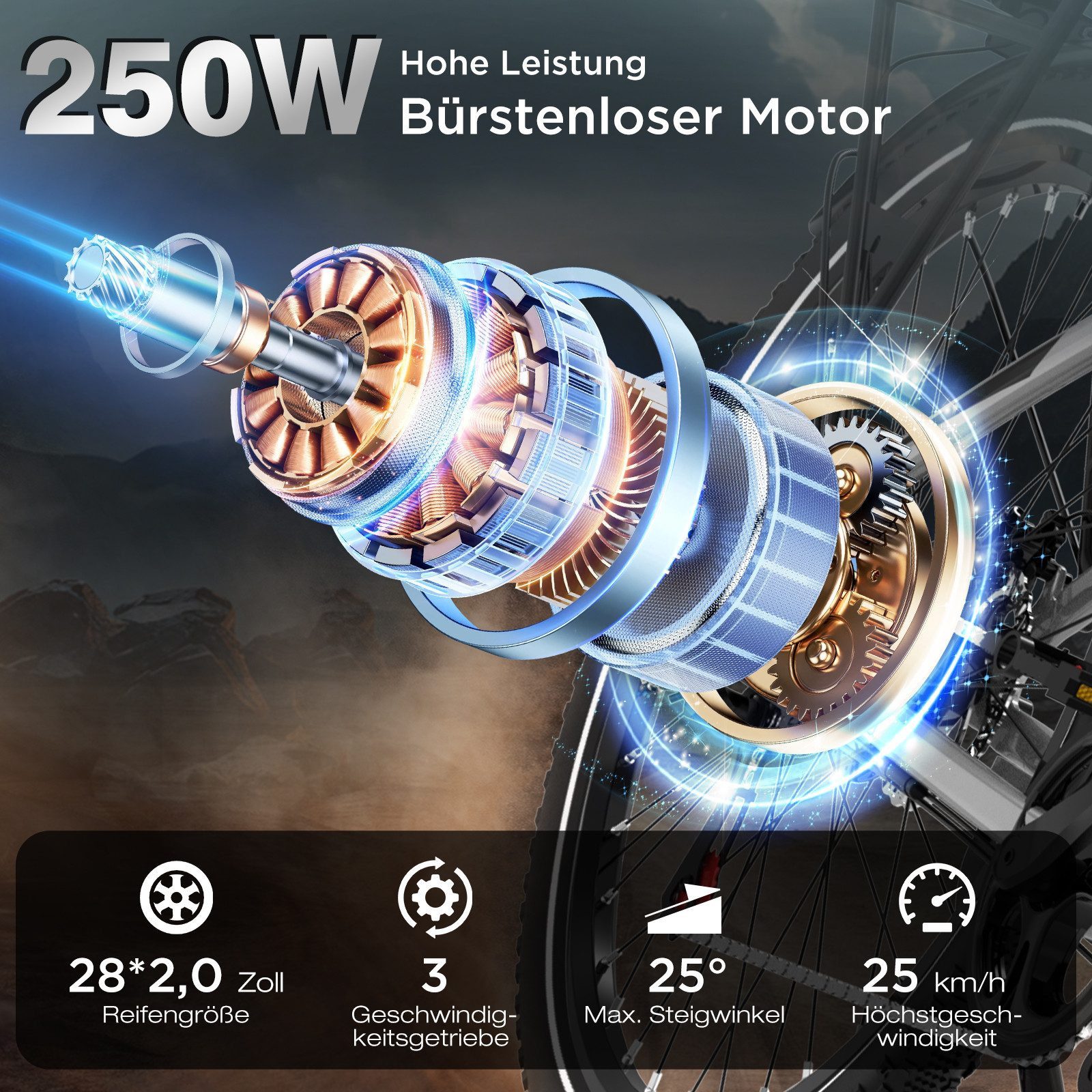 HITWAY E-Bike Cityrad 28 Zoll Elektrofahrrad 48V16Ah Akku max. 70-120km, 7 Gang shimano shimano Schaltwerk, Kettenschaltung, Heckmotor, 768 Wh, Pedelec E-Cityrad für Damen u. Herren mit APP NFC