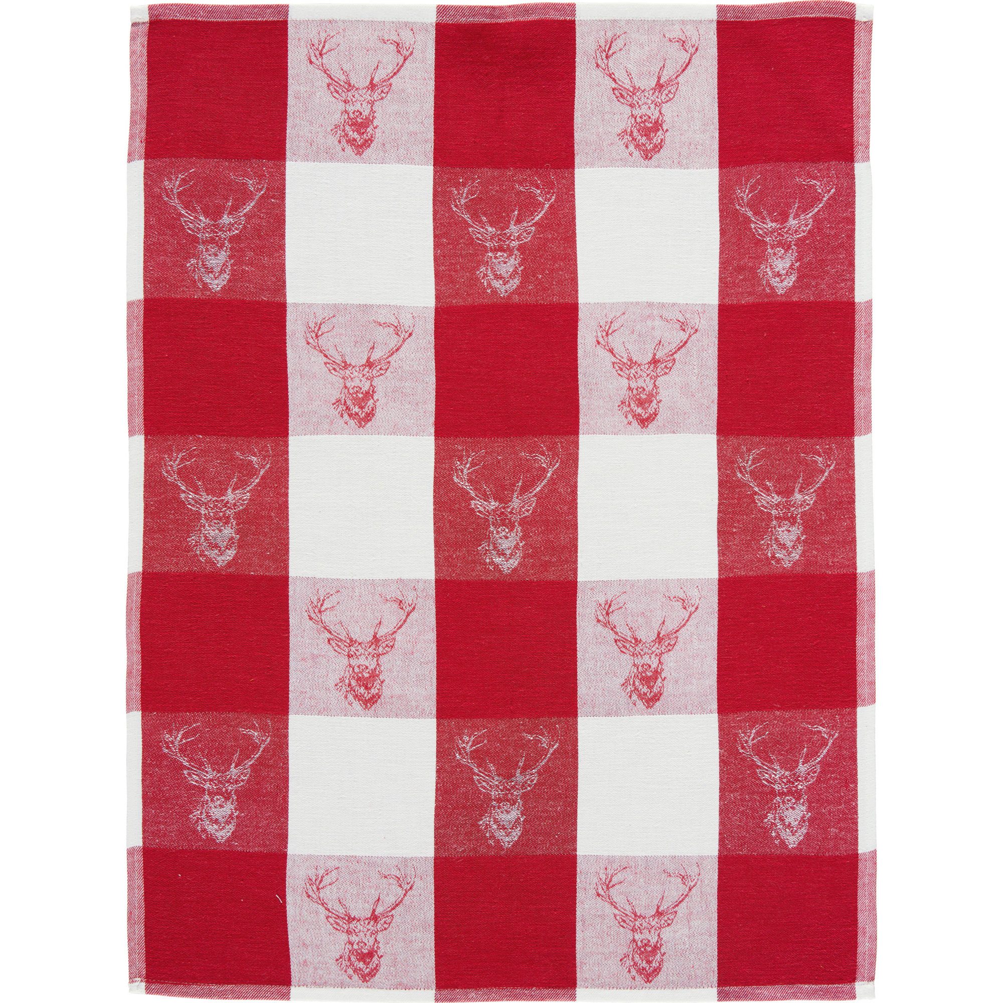 Erwin Müller Geschirrtuch Geschirrtuch "Hirsch" 2er-Pack, Halbleinen Motiv günstig online kaufen