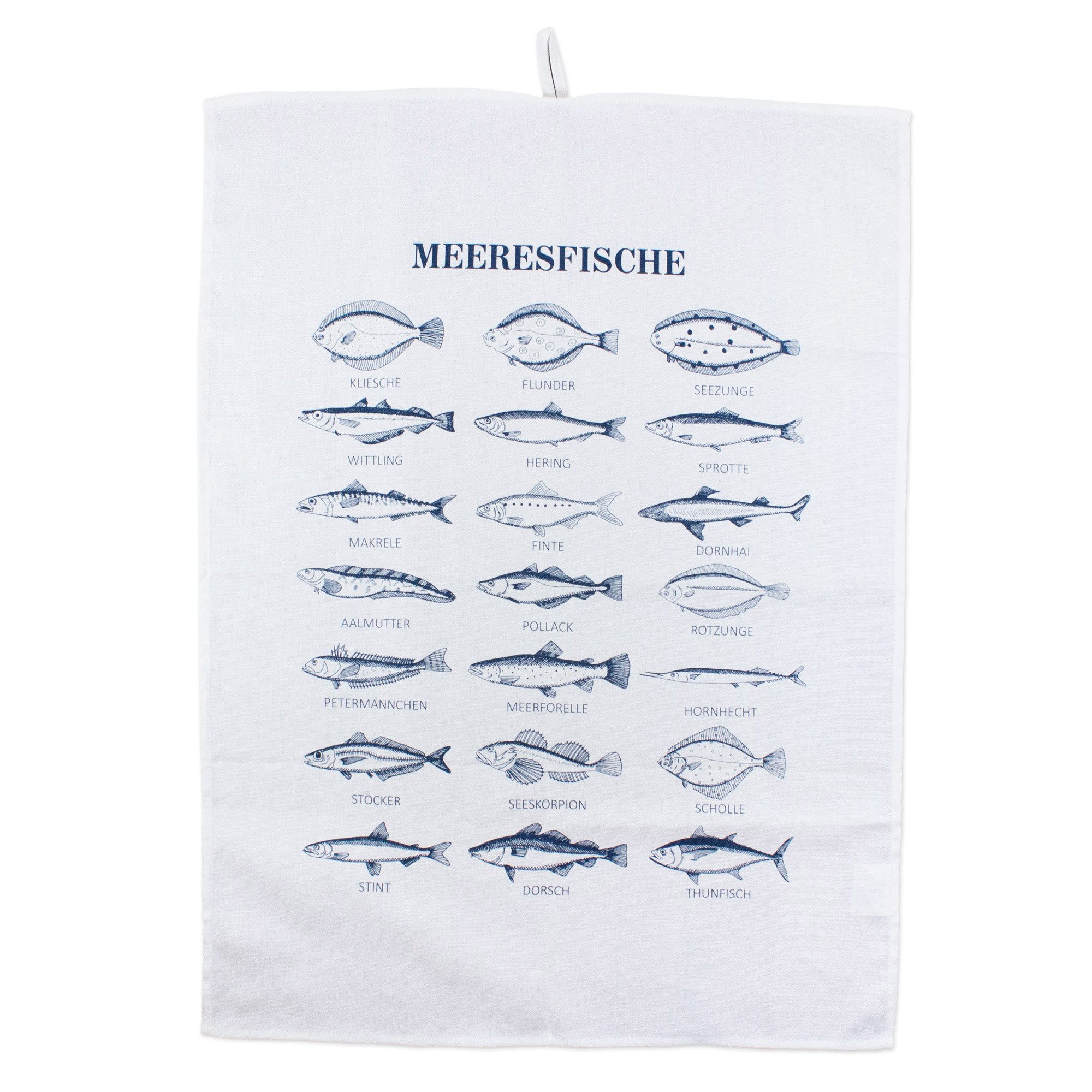 Bow & Hummingbird Geschirrtuch Geschirrtuch Meeresfische, 50 x 70 cm günstig online kaufen