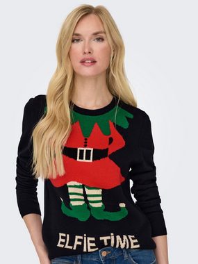 ONLY Weihnachtspullover ONLXMAS SELFIE LS O-NECK BOX KNT