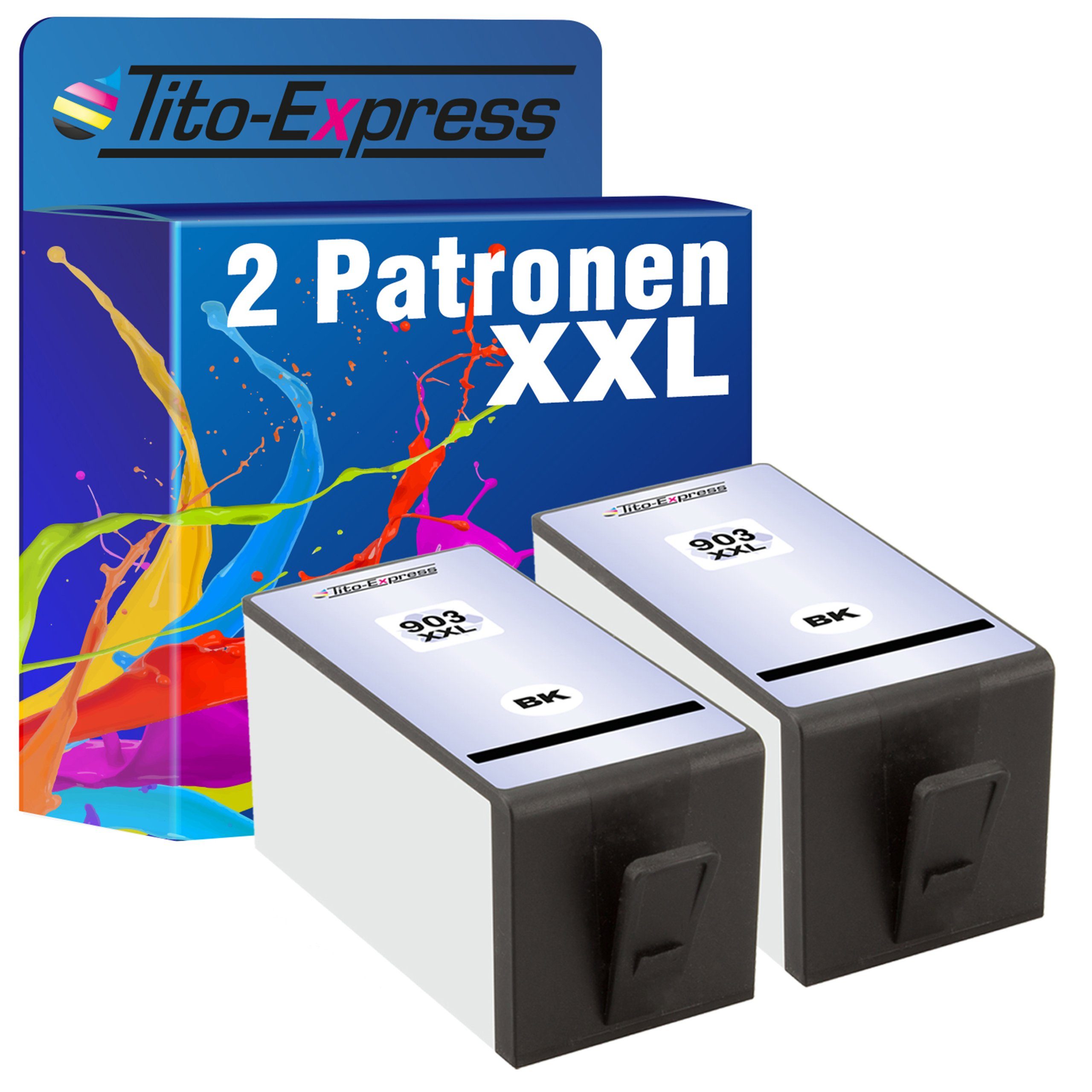 Tito-Express 2er Set ersetzt HP 903 XXL 903XXL Tintenpatrone (Doppelpack, für Officejet 6950 Pro 6970 6960 All-in-One 6975 Pro)