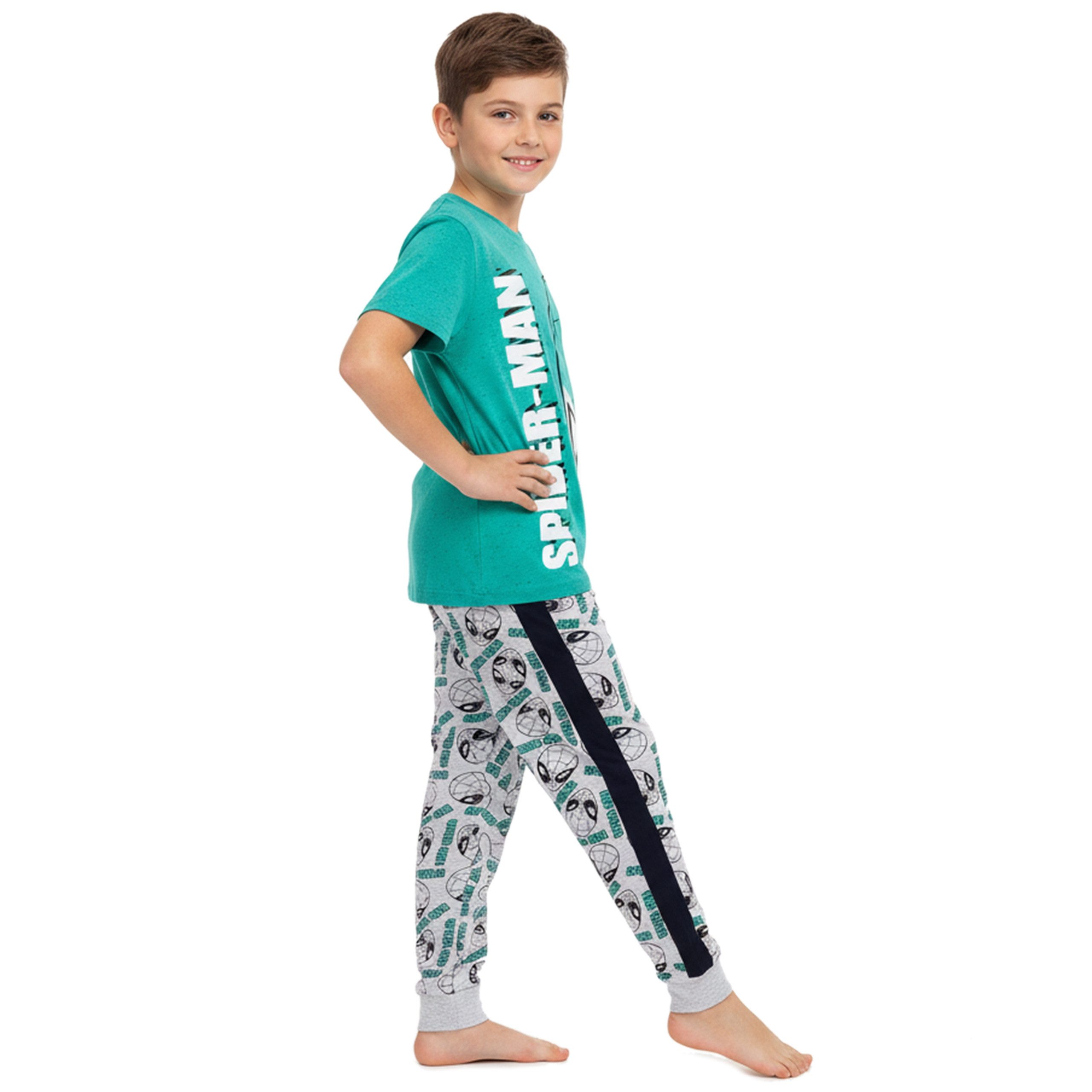MARVEL Pyjama Marvel Spider-Man Baumwoll-Pyjama für Jungen, 2-teiliges Set