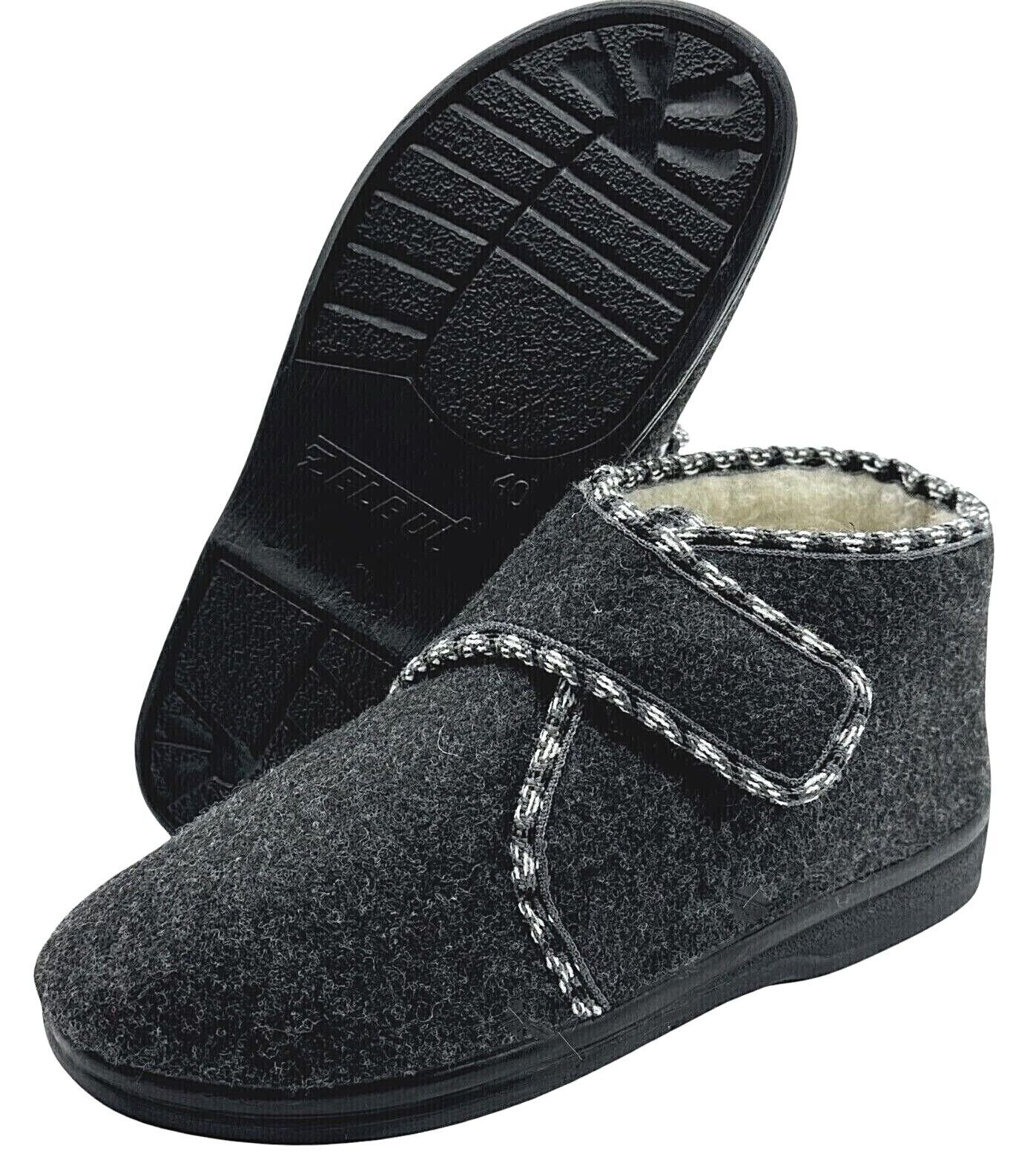 zelbut Winter Домашняя обувь Filz Hüttenschuhe Schafwoll Gefüttert Шлепанцы Hausschuh Hausstiefel mit Schurwolle
