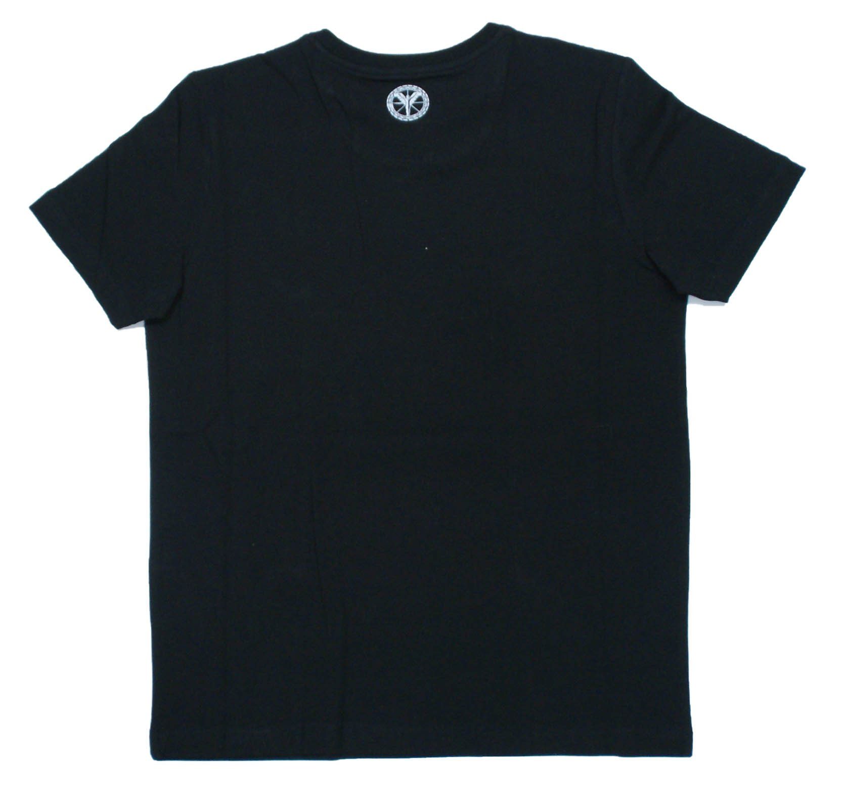 CARLO COLUCCI T-Shirt (1-tlg) Print Schwarz Logo Block