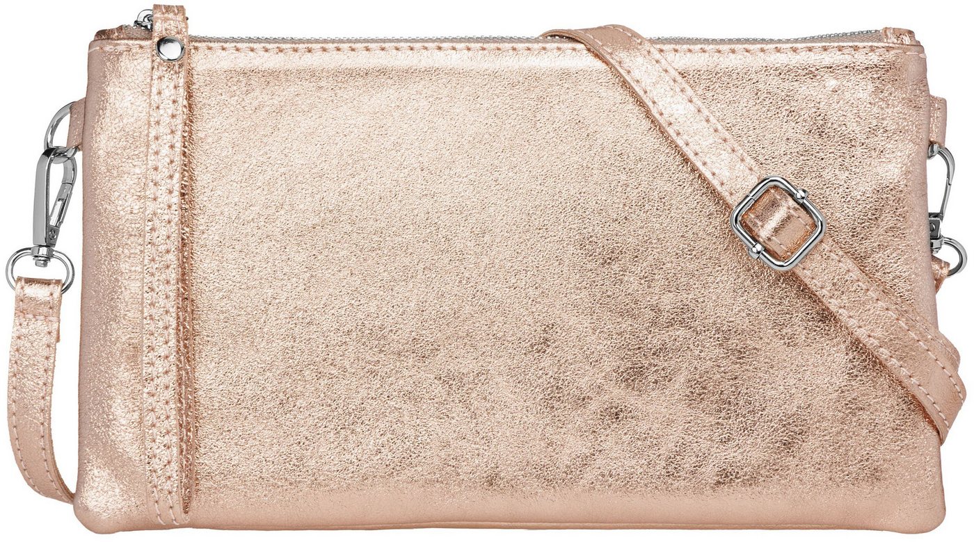Caspar Clutch Leder Abendtasche Damen Umhängetasche - CLASSIC LINE - Modell No.717, leicht, elegant & langlebig- 100% Echtleder - Handmade in Italy