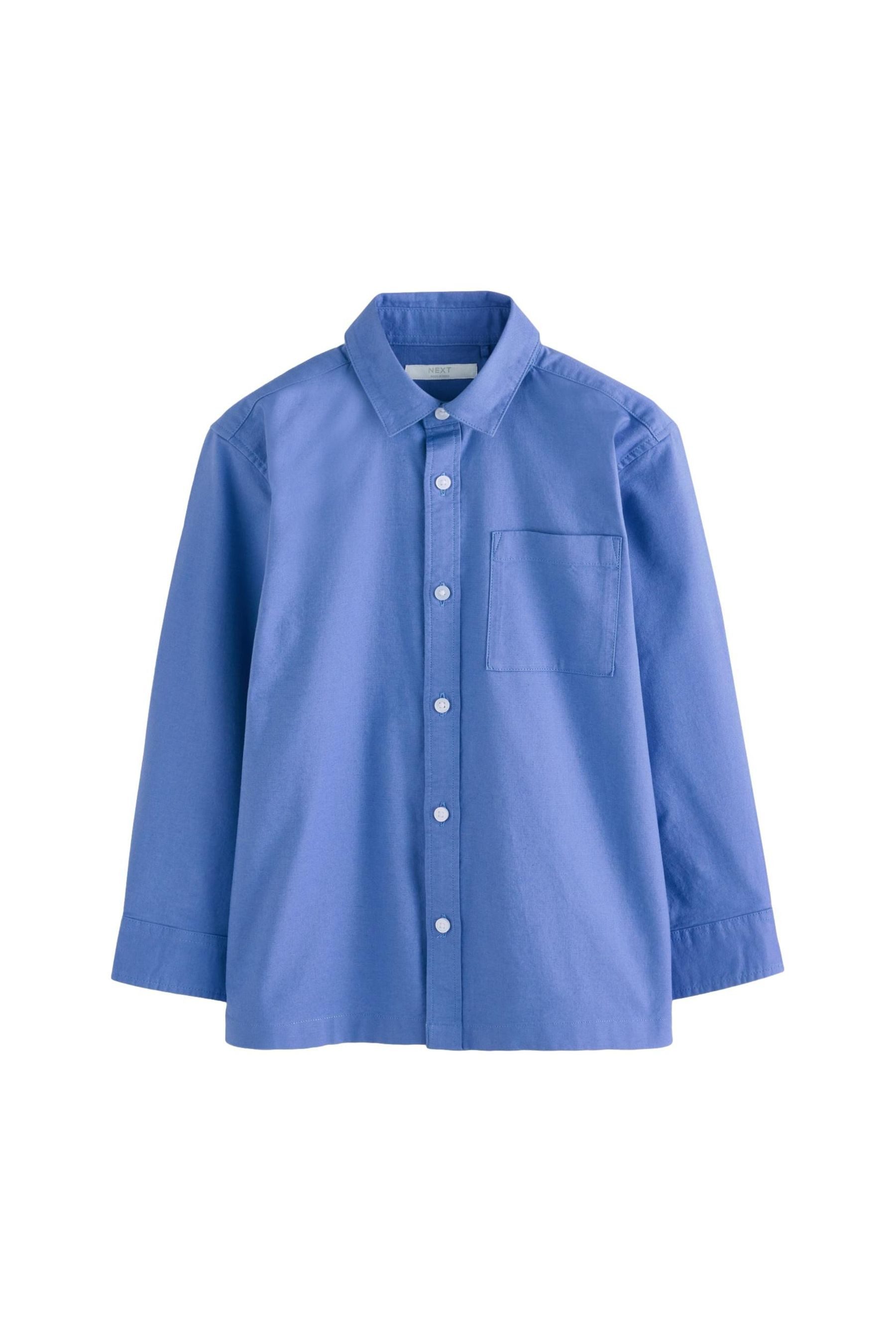 Langarmhemd Relaxed Fit Oxford-Hemd aus 100 % Baumwolle