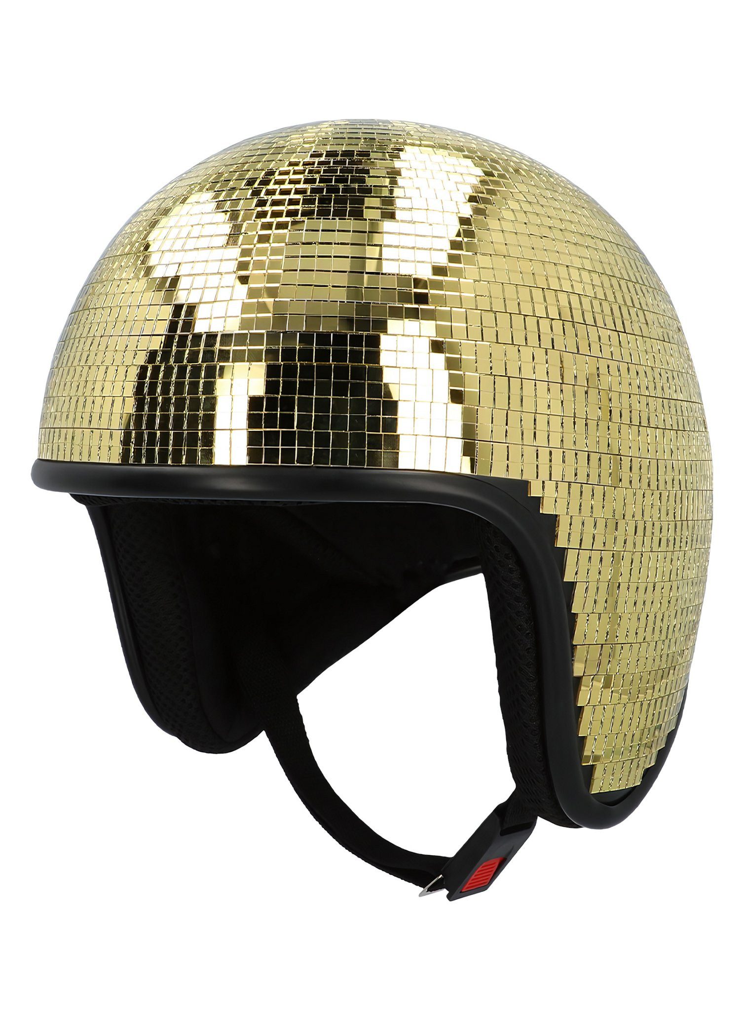 Boland Kostüm Disco Helm gold, Die Discokugel für den Kopf!