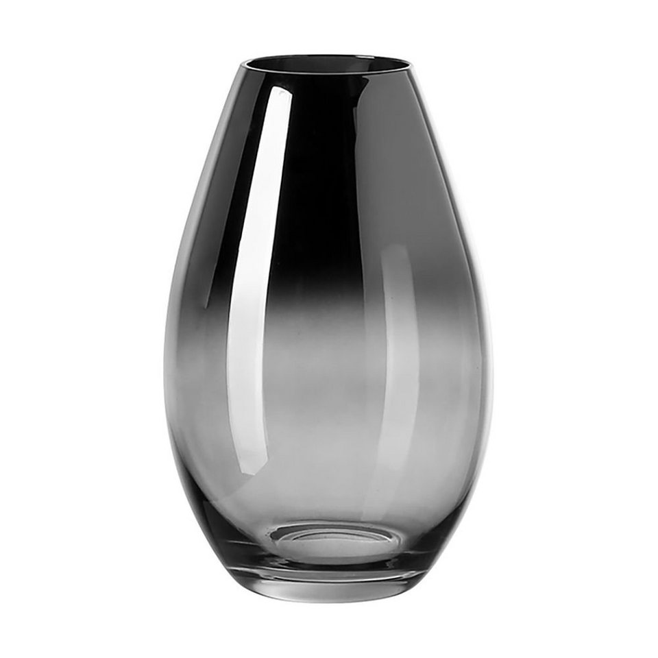 Glas · · Dekovase grau/silberfarben Fink Vase,