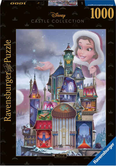 Ravensburger Puzzle Disney Castle Collection, Belle, 1000 Puzzleteile, Made in Germany