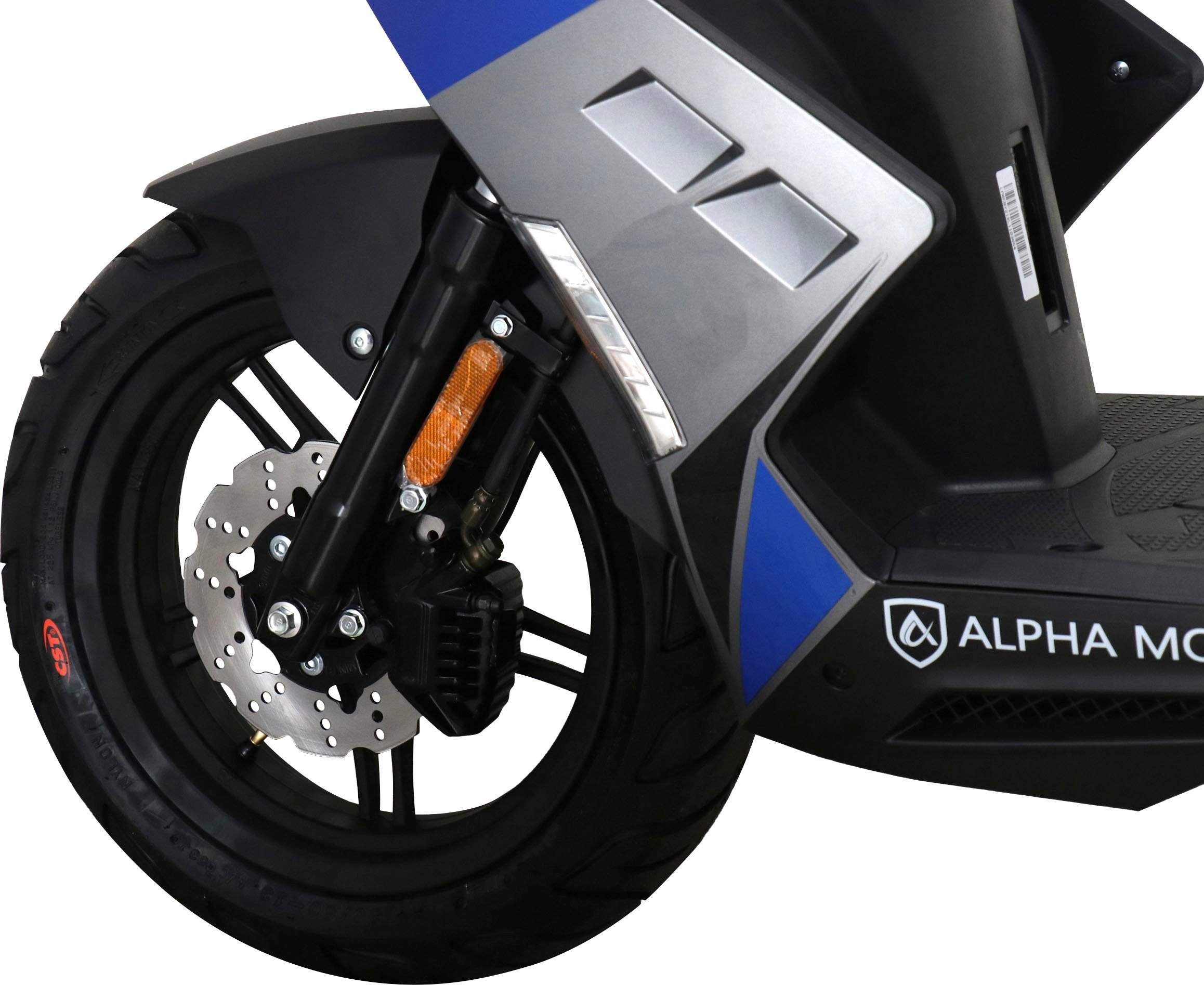 Alpha Motors 50 ccm, blau-grau FI, 25 Euro Mofaroller km/h, Mustang 5