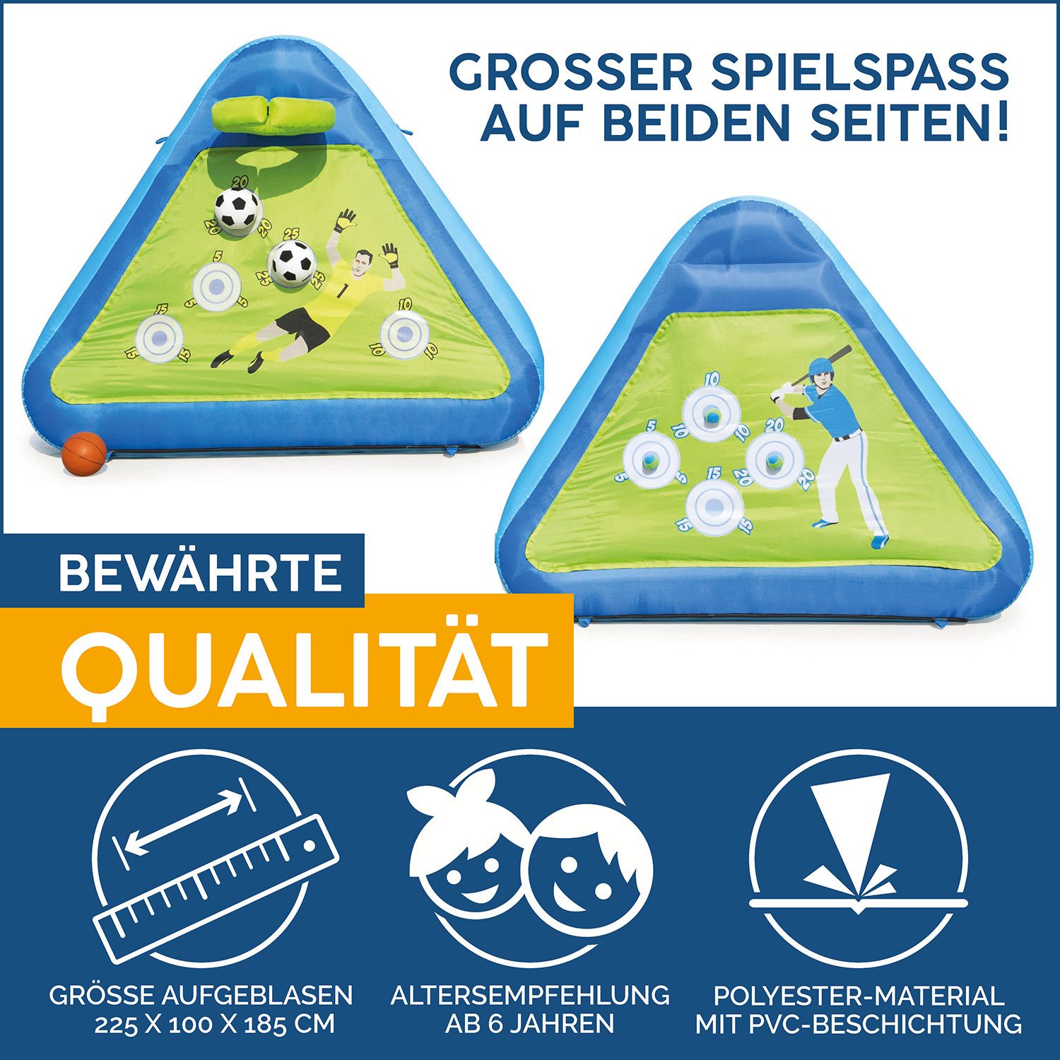 Bestway Lernspielzeug Bestway® Spielboard, 225 x 100 x 185 cm, mit Dauergebläse (Set)