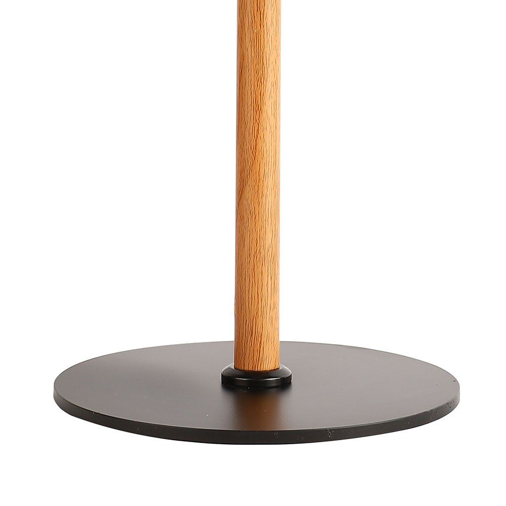 Tischlampe Schreibtischlampe, inklusive, Schwarz Holzoptik Metall Nachttischlampe Leuchtmittel nicht Lampe Globo