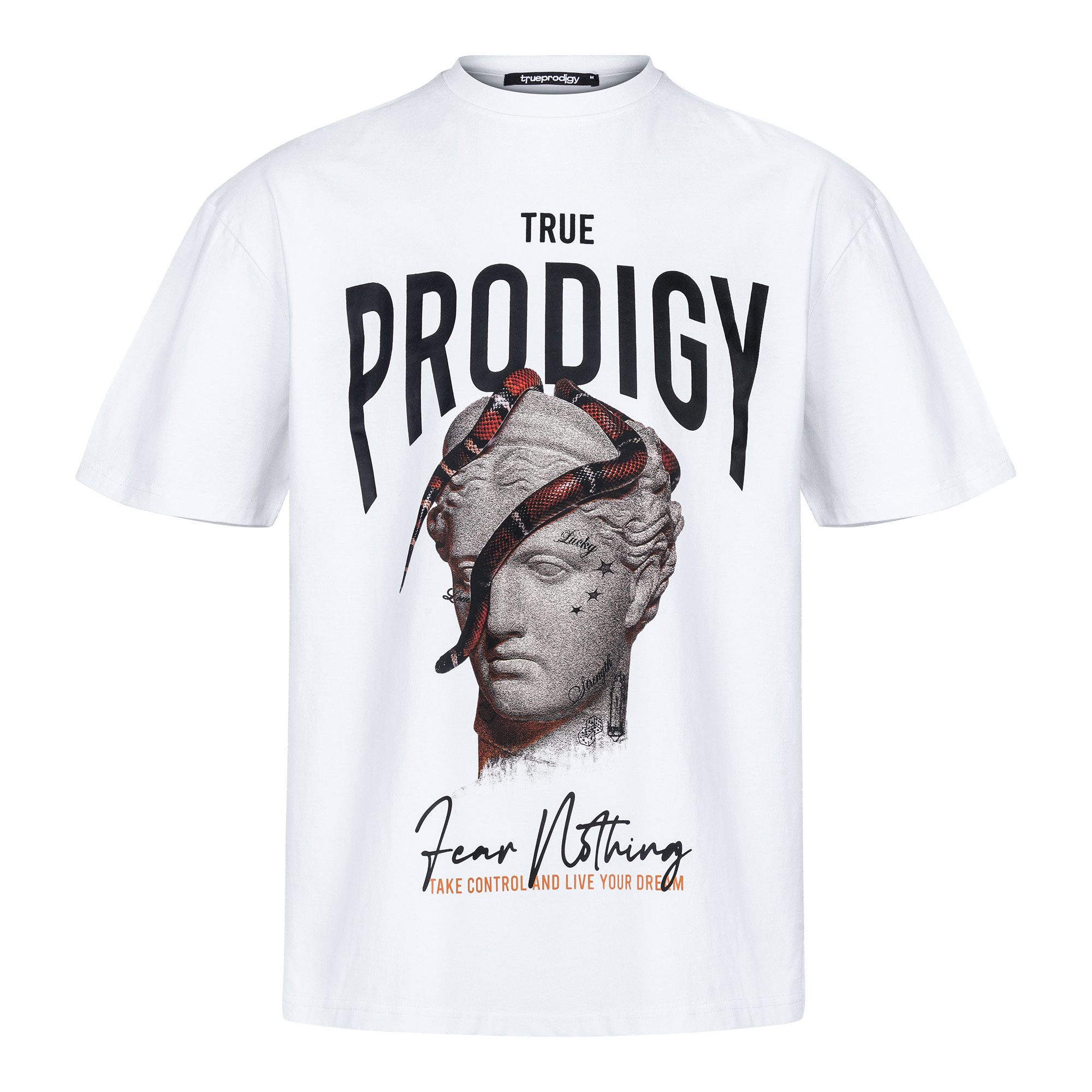 trueprodigy Oversize-Shirt Jamie F Logoprint Rundhals dicker Stoff günstig online kaufen