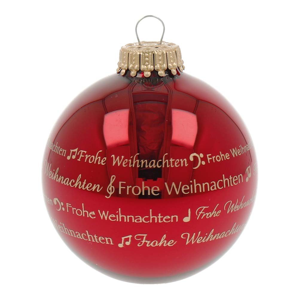mugesh Weihnachtsbaumkugel Weihnachtskugel Schrift Notenmotive, für günstig online kaufen