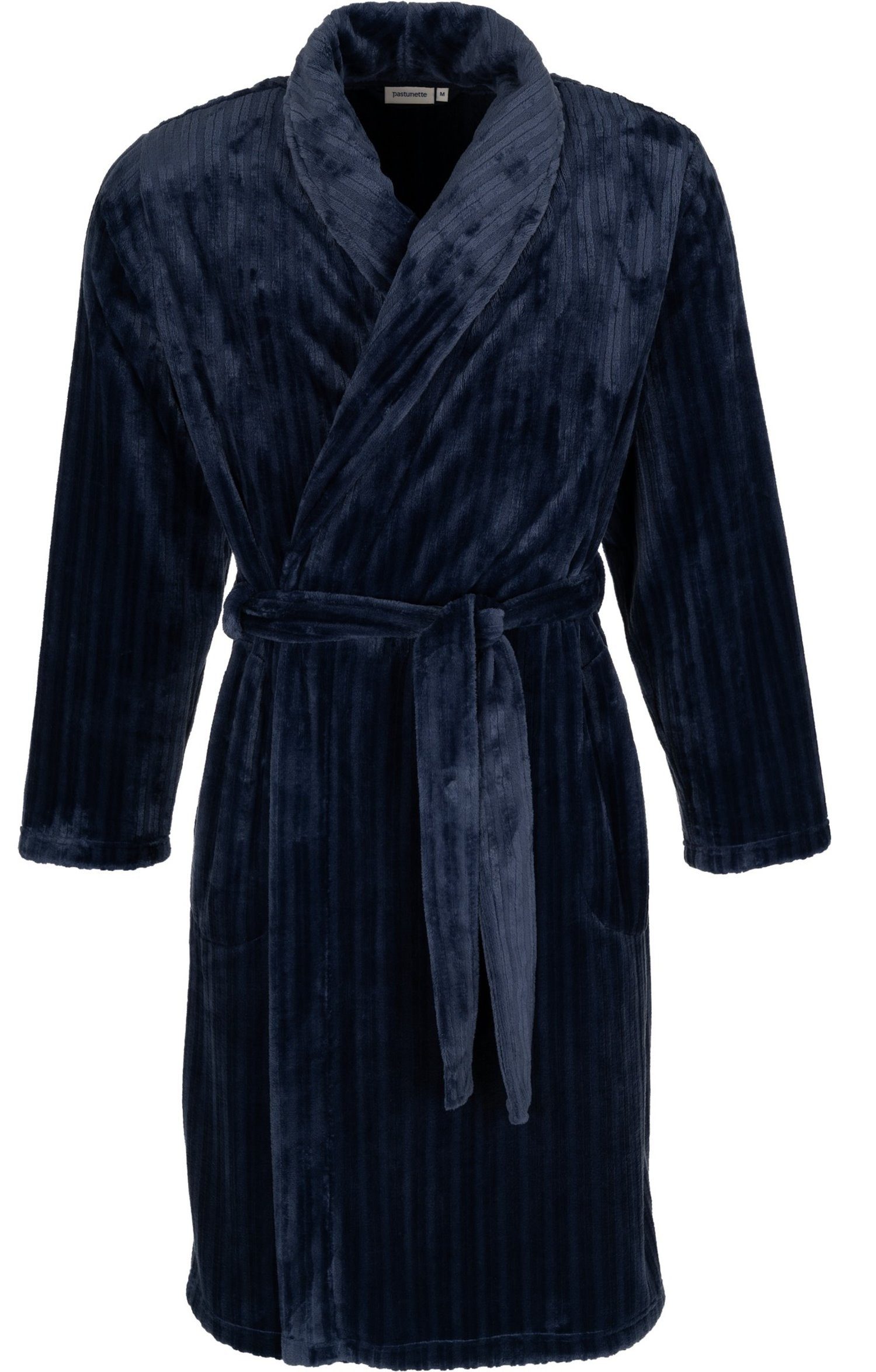 Pastunette Herrenbademantel Kuscheliger Herren Morgenmantel Fleece, Polyester, Schalkragen, Gürtel, Kuschelig
