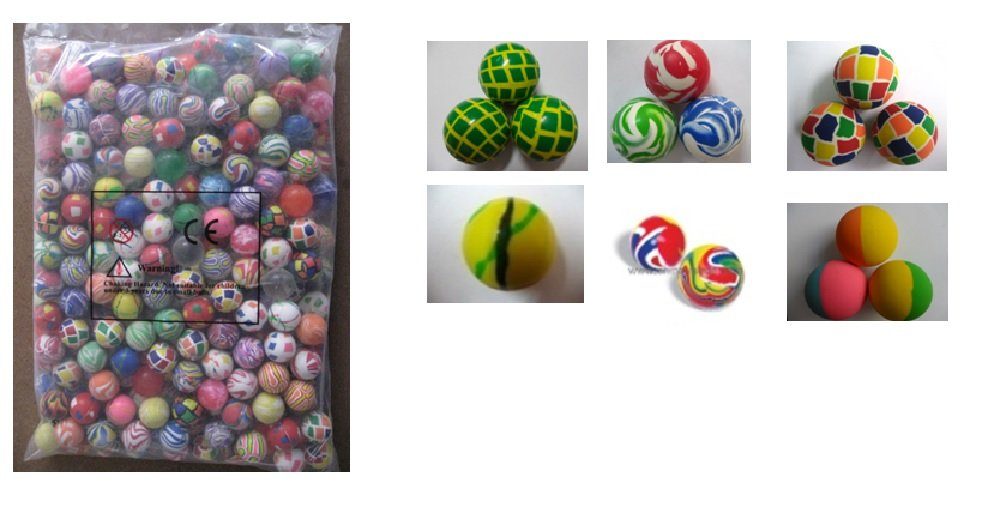 Hüpfball Hüpfbälle, Flummis, Gummiball 100 tlg. gemischte Designs