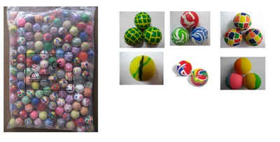 JOKA international Hüpfball Hüpfbälle, Flummis, Springball, Gummiball 100 tilg Mitgebsel gemischte Designs, (100-tlg)