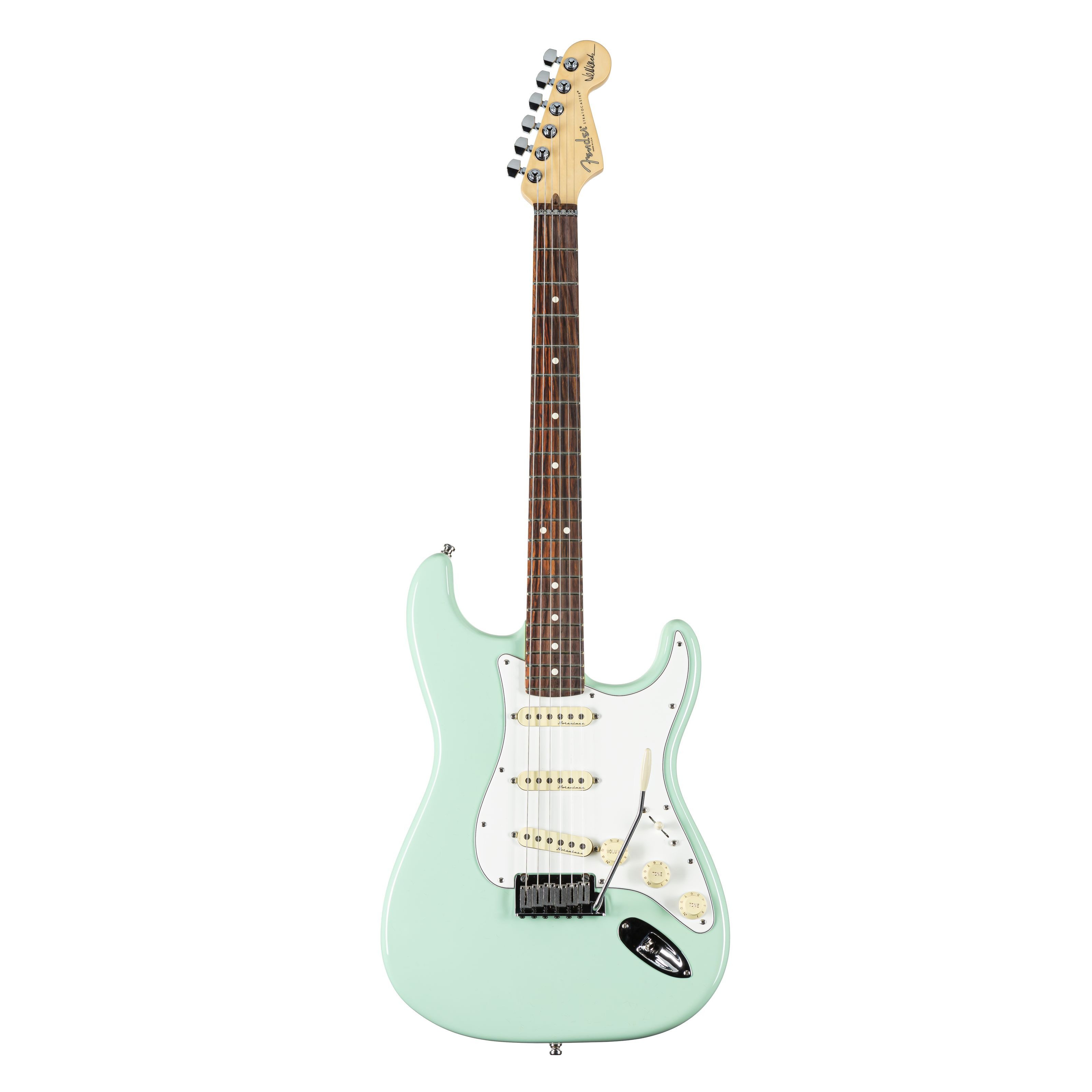 Fender E-Gitarre, E-Gitarren, ST-Modelle, Jeff Beck Stratocaster Surf Green - E-Gitarre