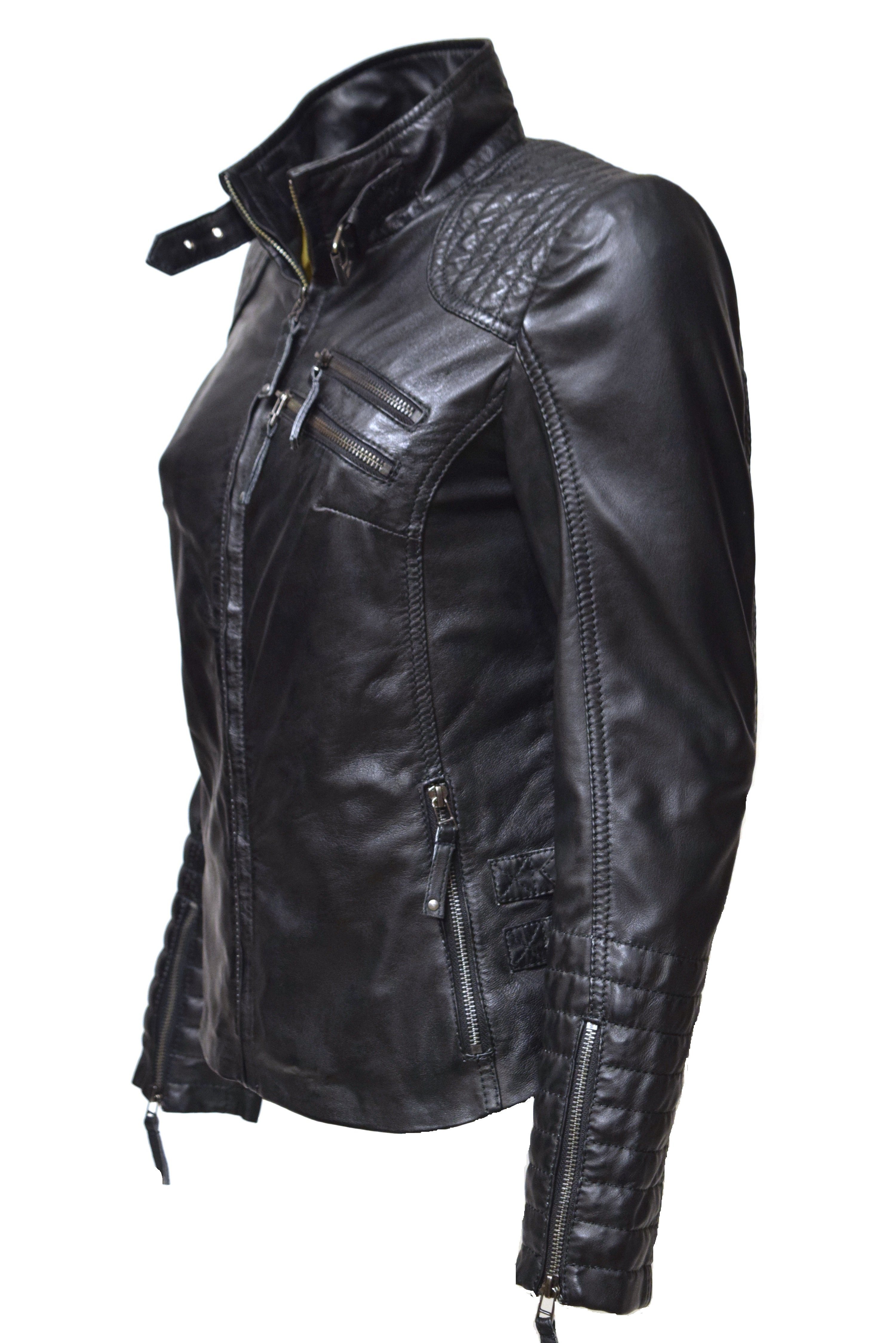 Zimmert Leather Lederjacke Amy (1-St) weiches Lammnappa Leder günstig online kaufen