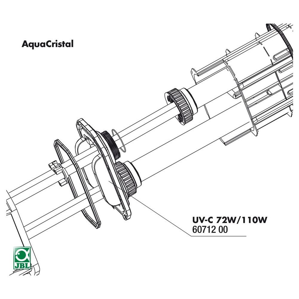 JBL GmbH & Co. KG UVC-Klärer Ersatzteil Halteplatte Quarzglas für UV-C 72 / 110 W